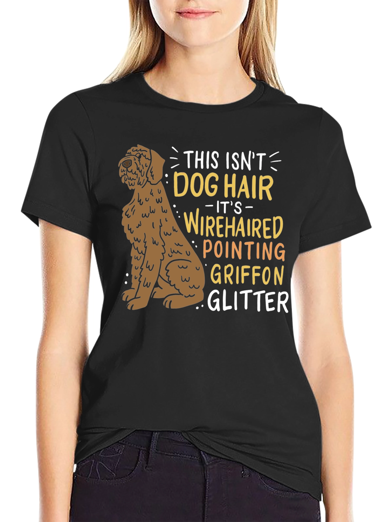 Wirehaired Pointing Griffon Dog Hair T-Shirt