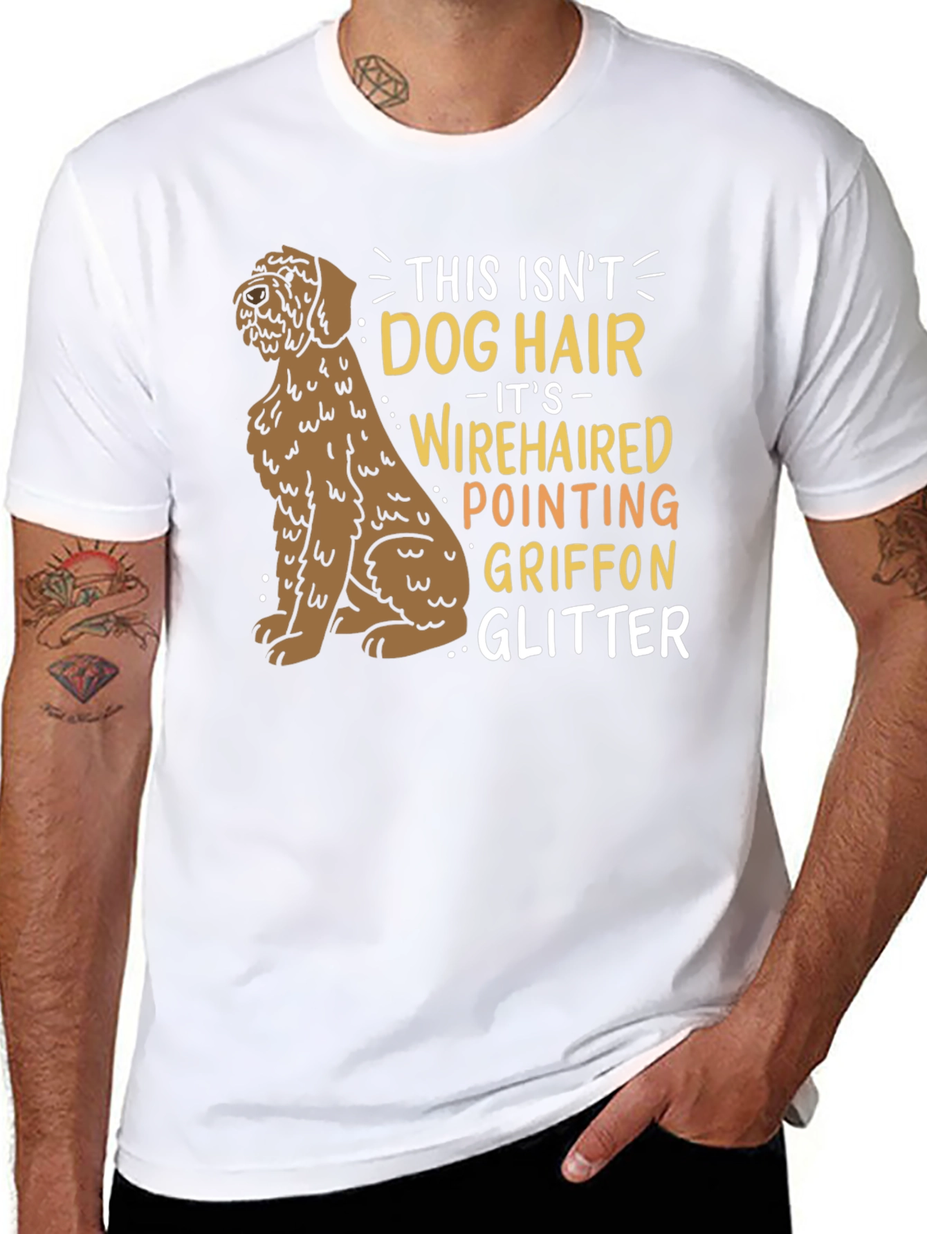 Wirehaired Pointing Griffon Dog Hair T-Shirt