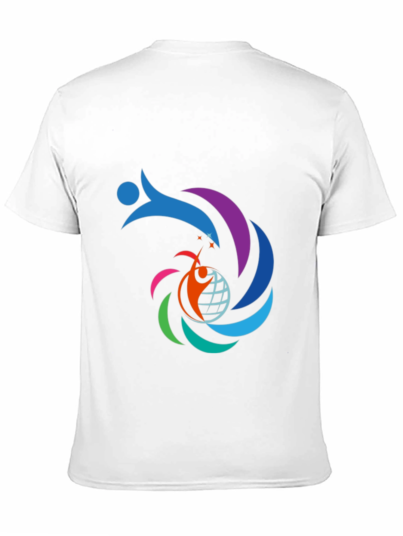 Vibrant Graphic Print Black T-Shirt