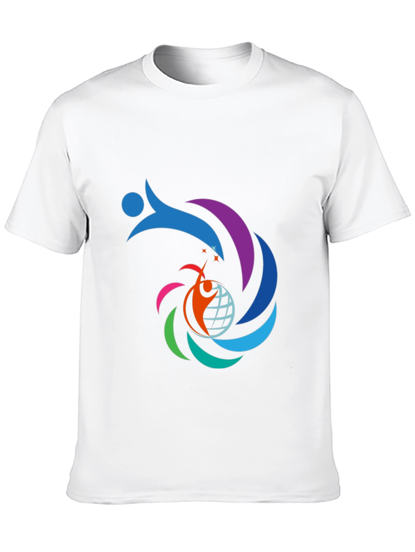 Vibrant Graphic Print Black T-Shirt