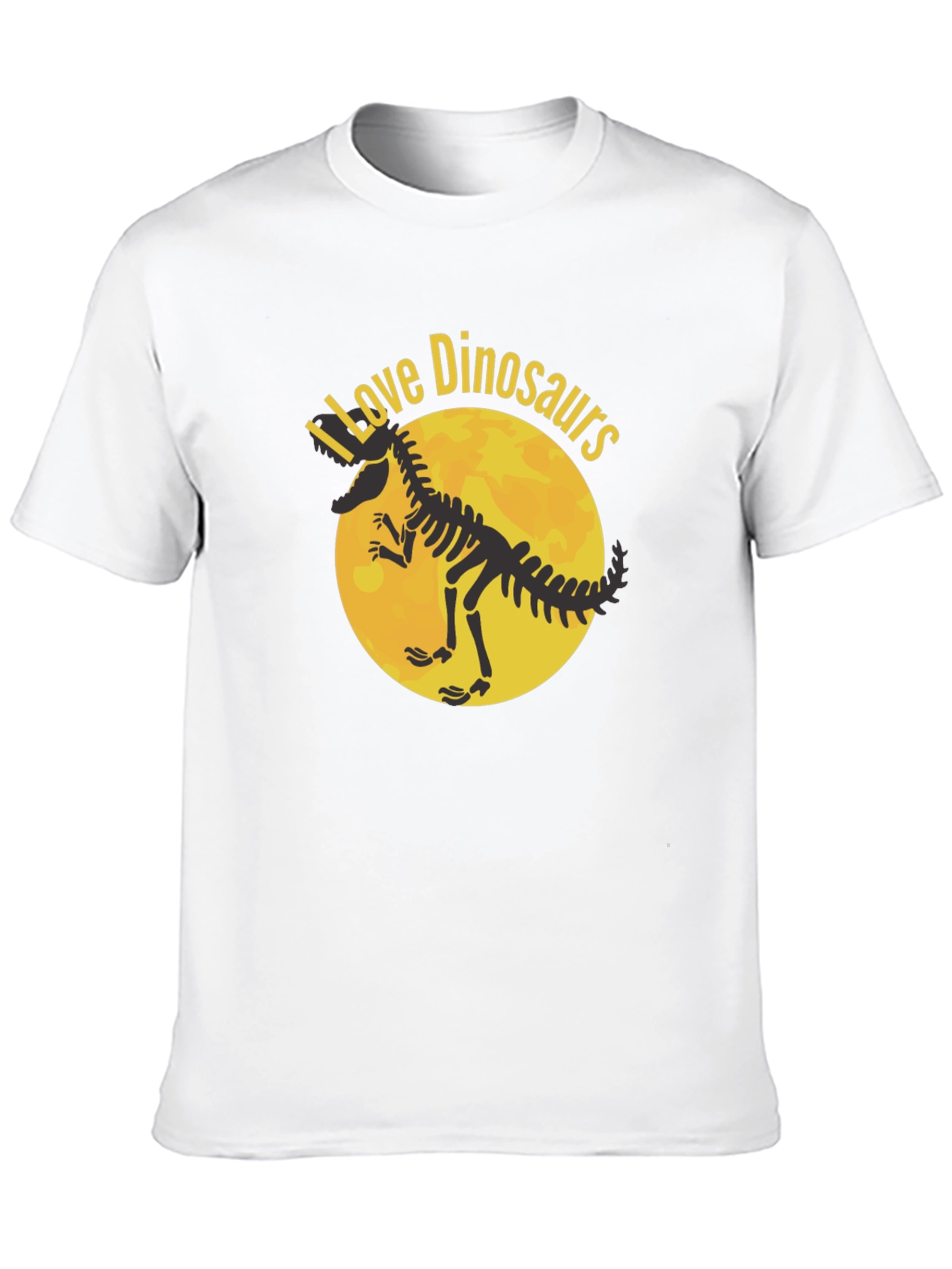 I Love Dinosaurs Graphic T-Shirt - Black