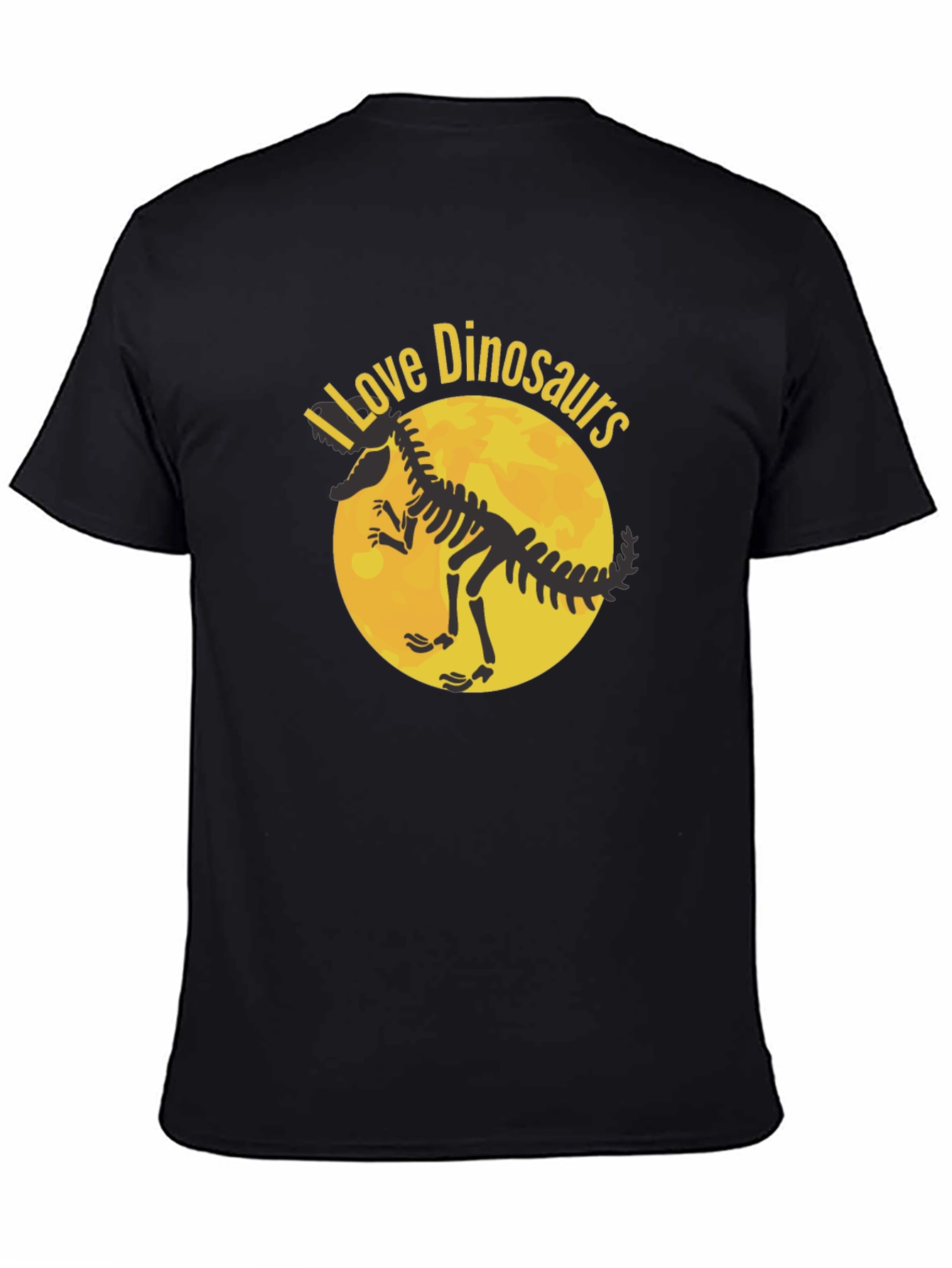 I Love Dinosaurs Graphic T-Shirt - Black