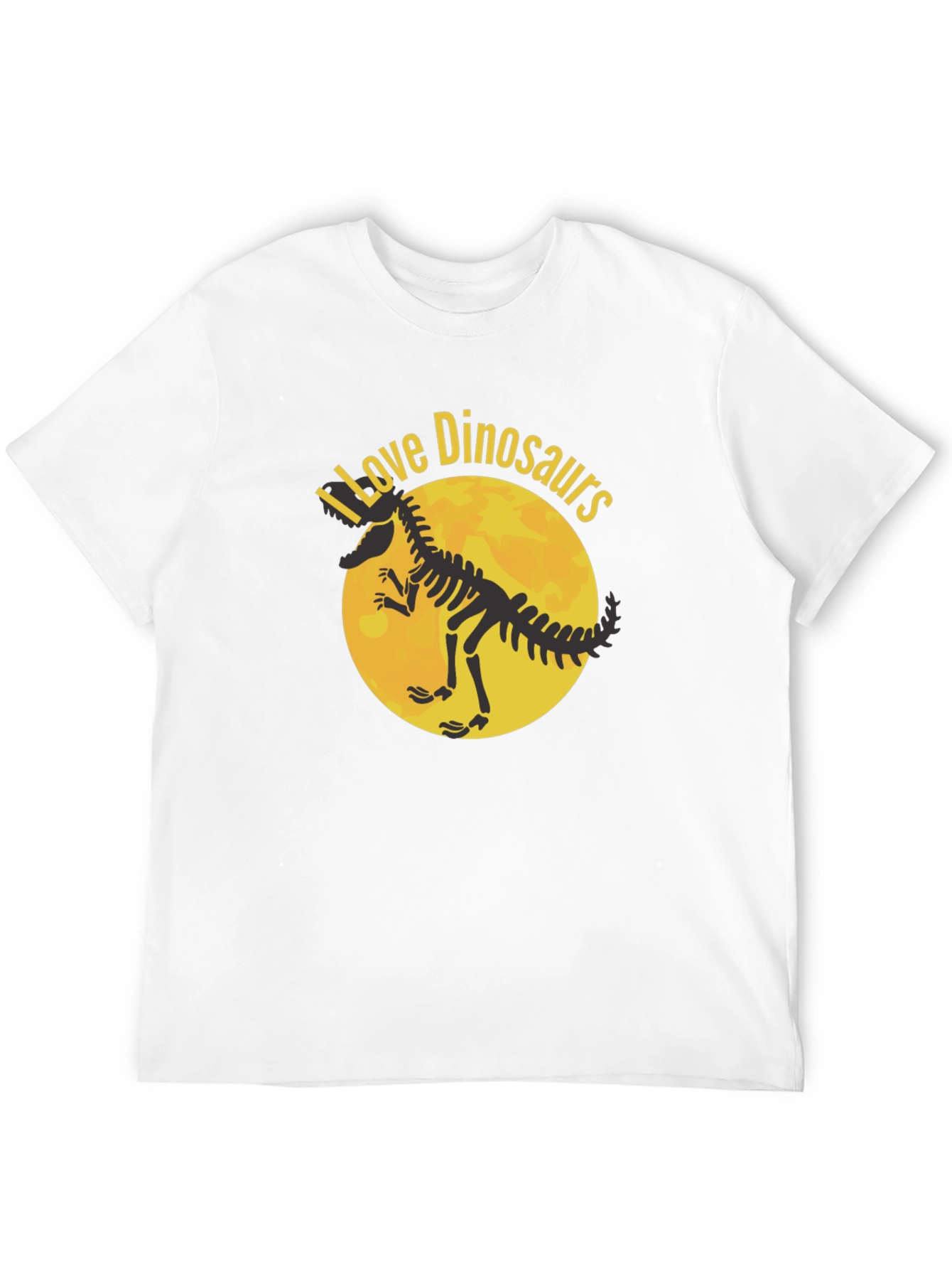 I Love Dinosaurs Graphic T-Shirt - Black