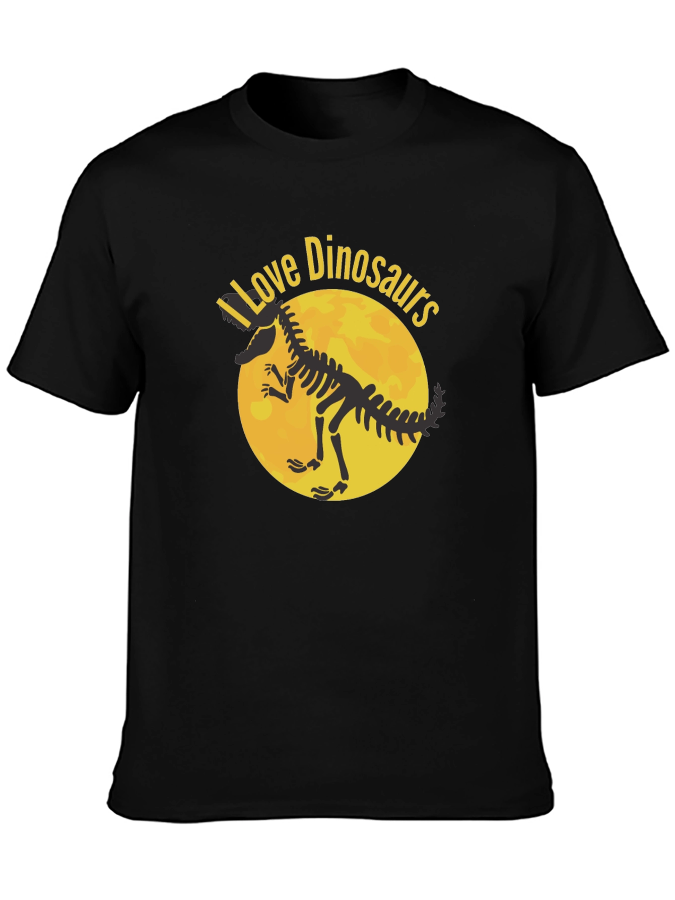 I Love Dinosaurs Graphic T-Shirt - Black