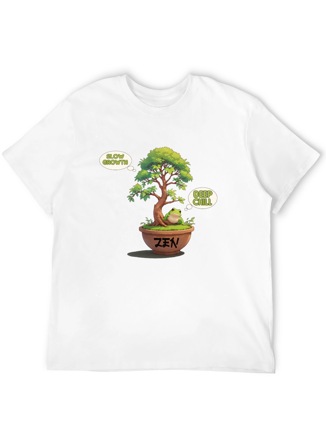 Zen Frog Bonsai Black T-Shirt