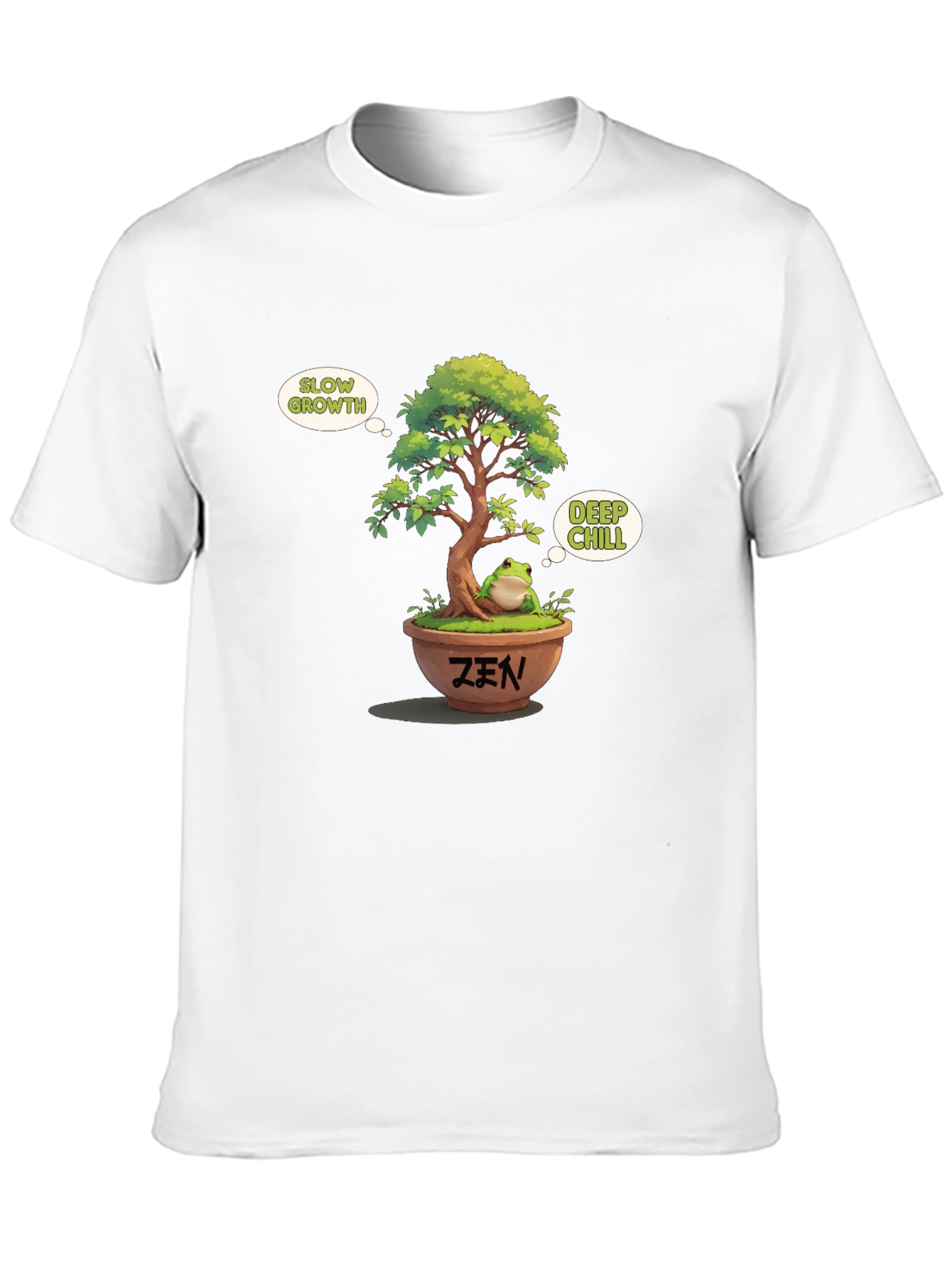Zen Frog Bonsai Black T-Shirt