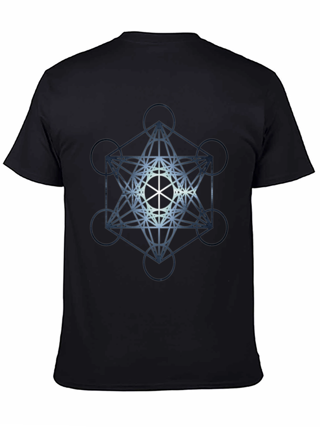 Metatron Cube Graphic Tee - Geometric Sacred Symbol Shirt