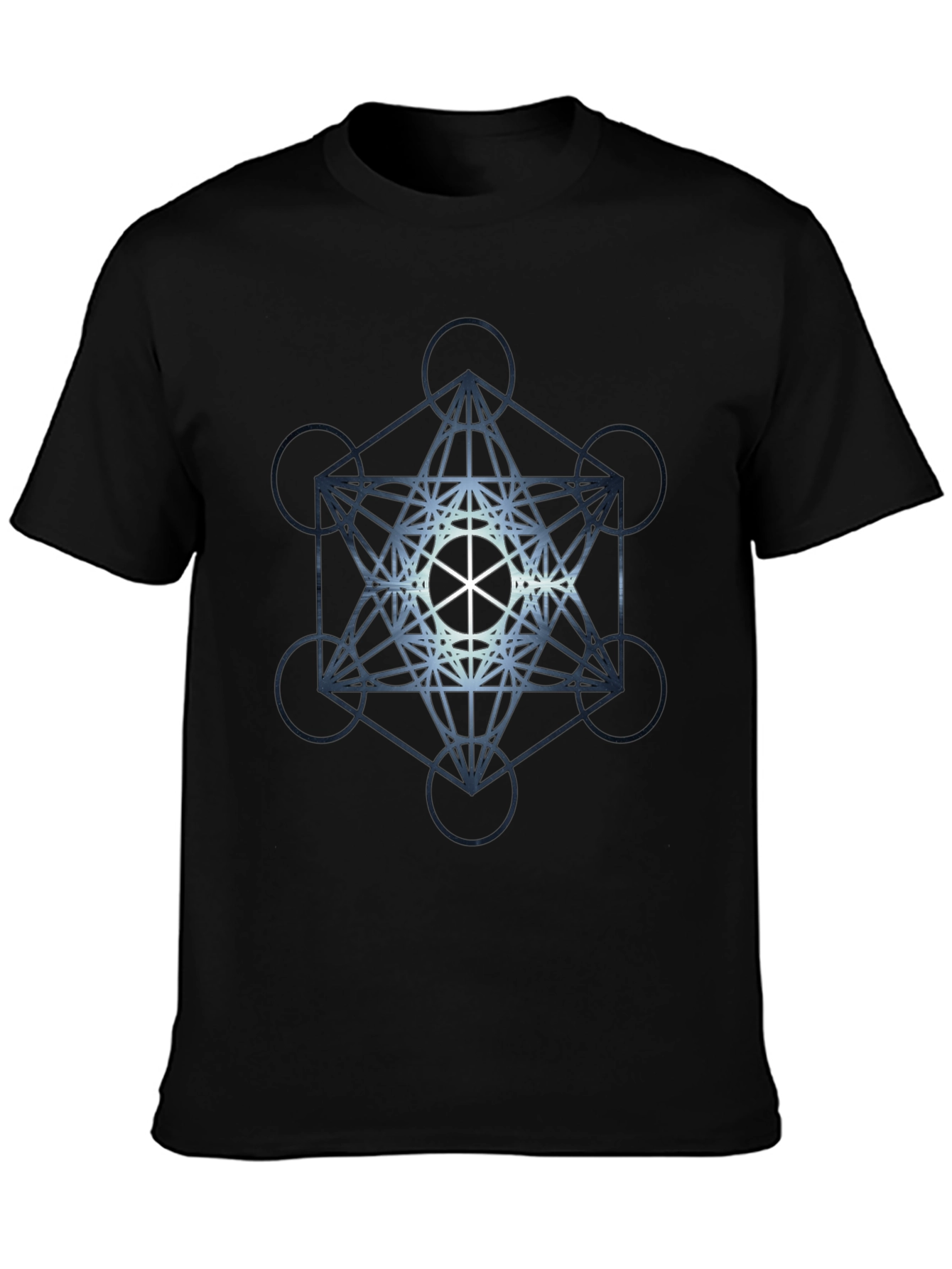 Metatron Cube Graphic Tee - Geometric Sacred Symbol Shirt