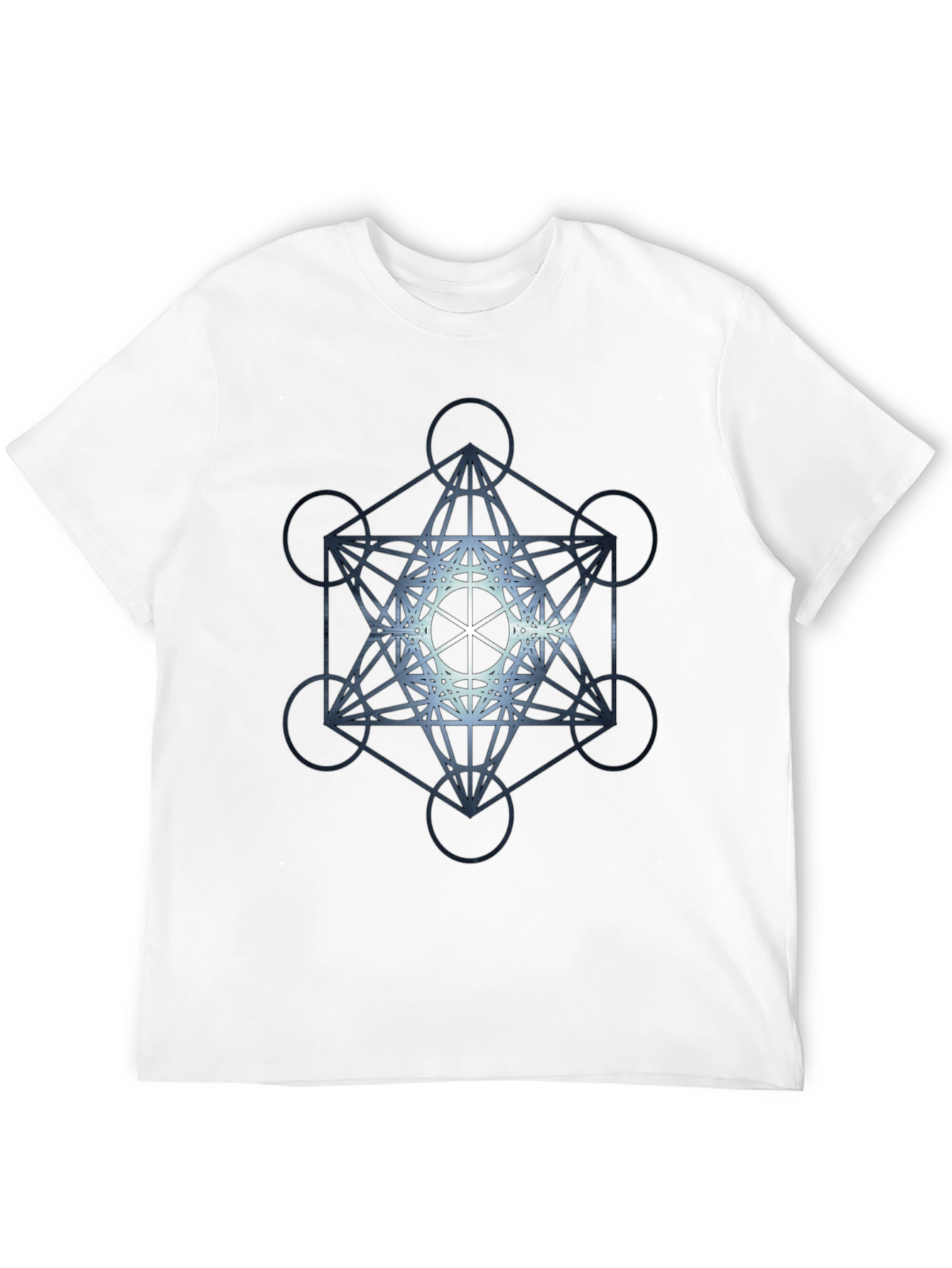 Metatron Cube Graphic Tee - Geometric Sacred Symbol Shirt