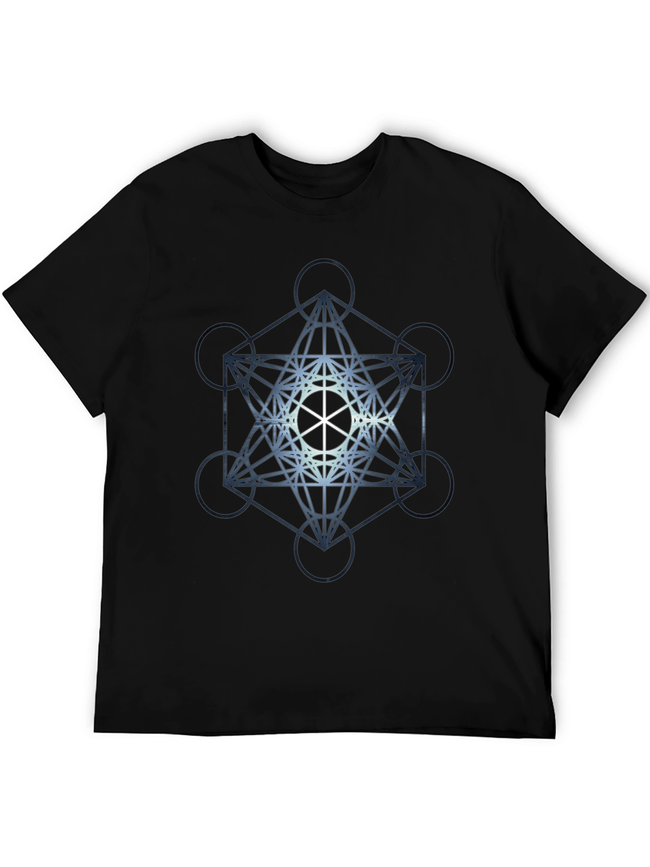 Metatron Cube Graphic Tee - Geometric Sacred Symbol Shirt