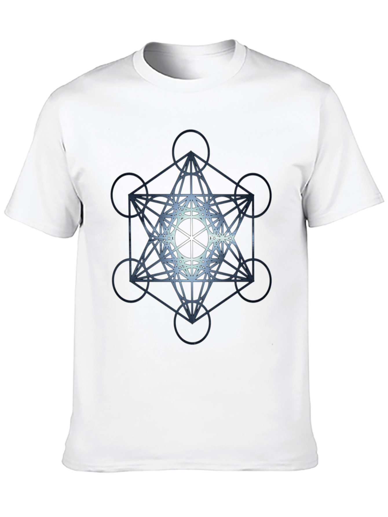 Metatron Cube Graphic Tee - Geometric Sacred Symbol Shirt