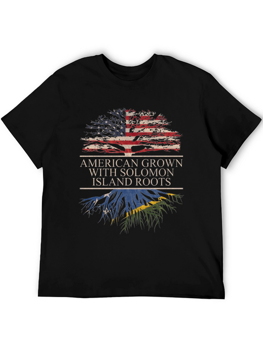 American Grown with Solomon Island Roots T-Shirt
