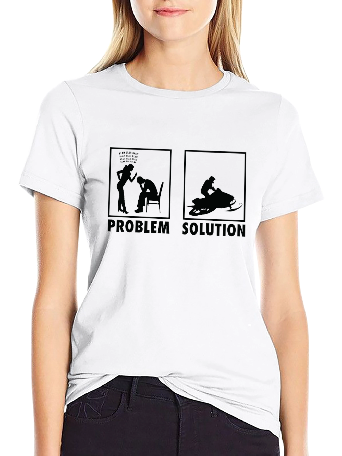 Problem Solution Snowmobile T-Shirt