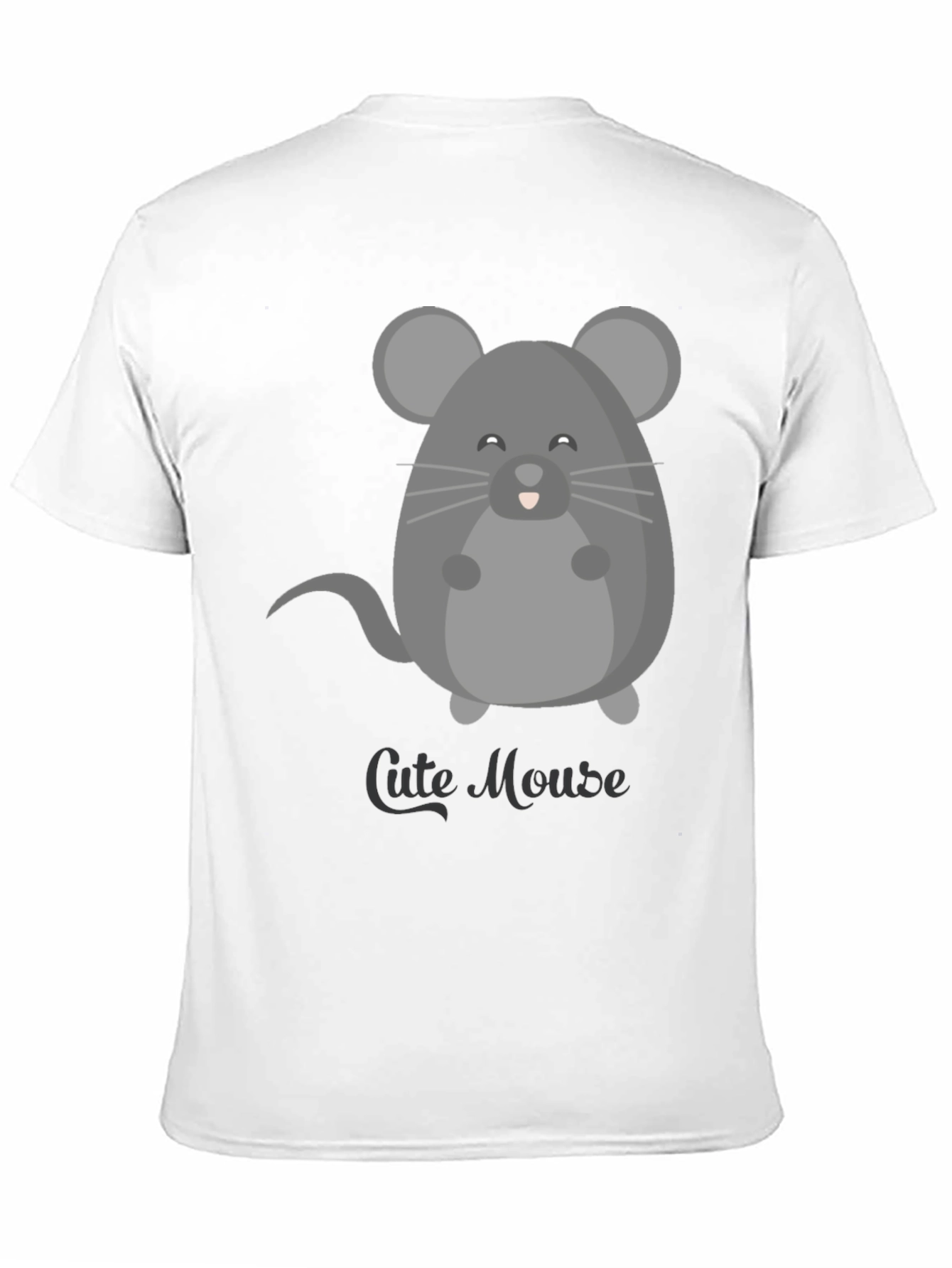 Cute Mouse Graphic Tee - Mens Black T-Shirt