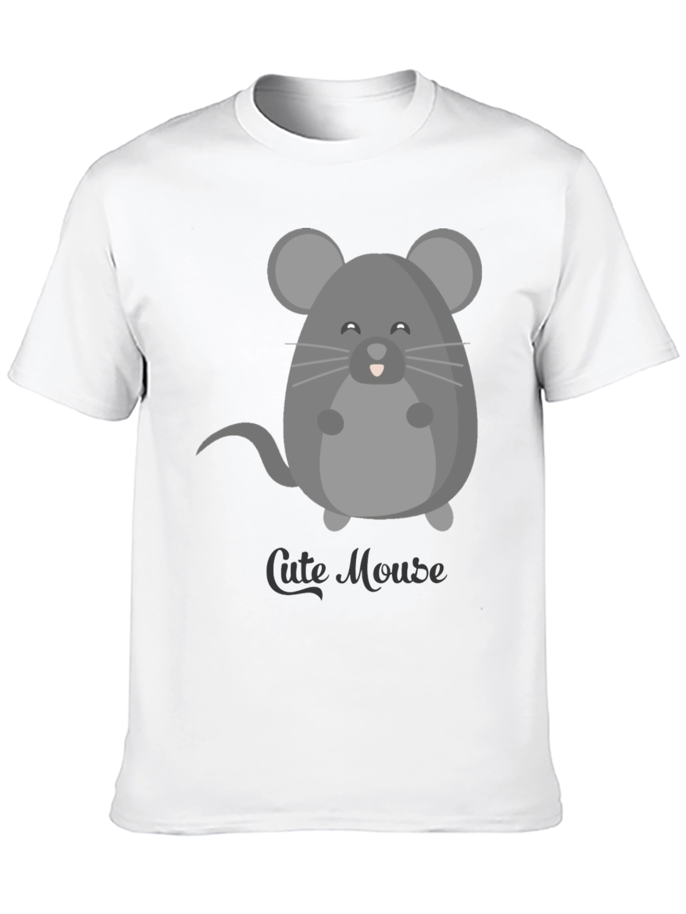 Cute Mouse Graphic Tee - Mens Black T-Shirt