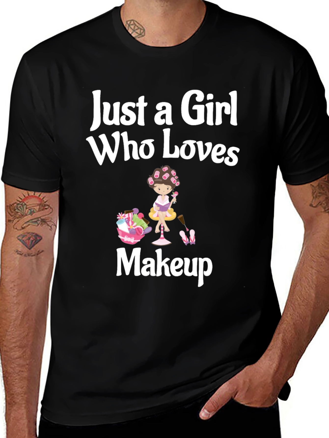 Just a Girl Who Loves Makeup Black T-Shirt