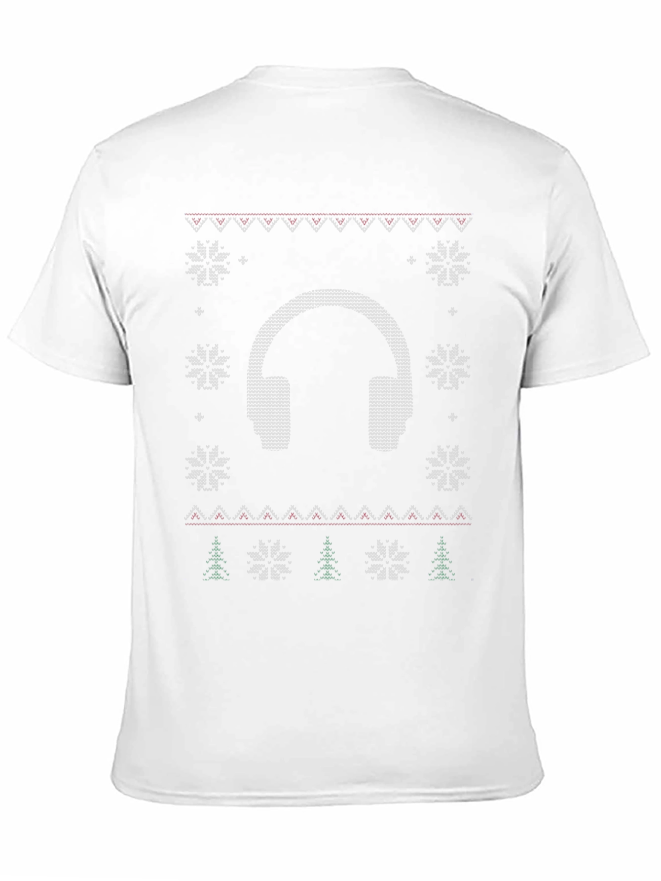 Festive Headphone Christmas Sweater Tee