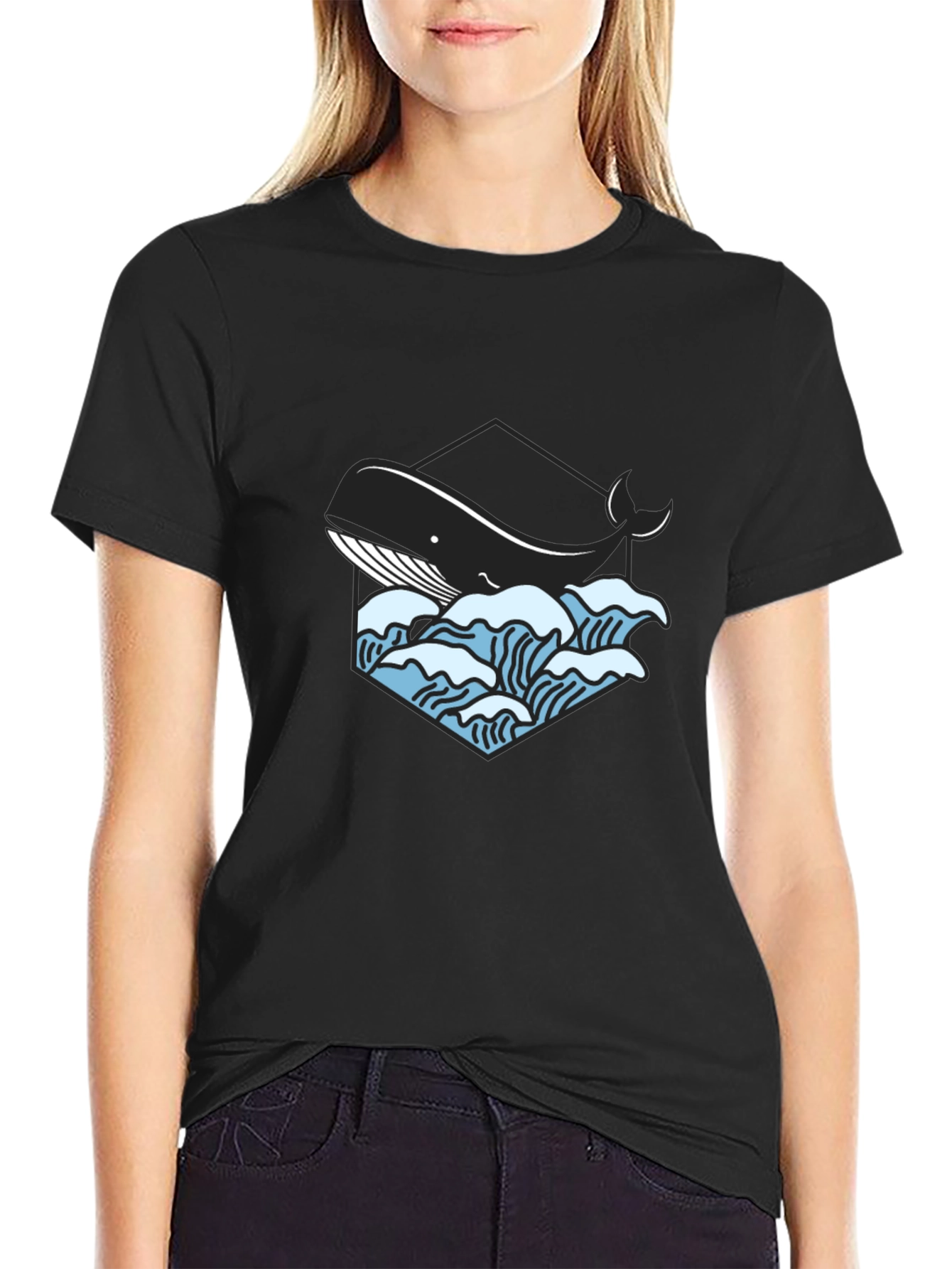 Whale Graphic Tee - Cool Ocean Design