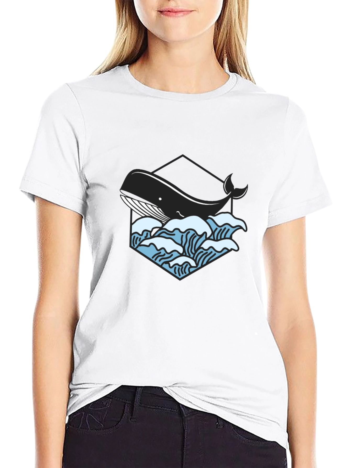 Whale Graphic Tee - Cool Ocean Design