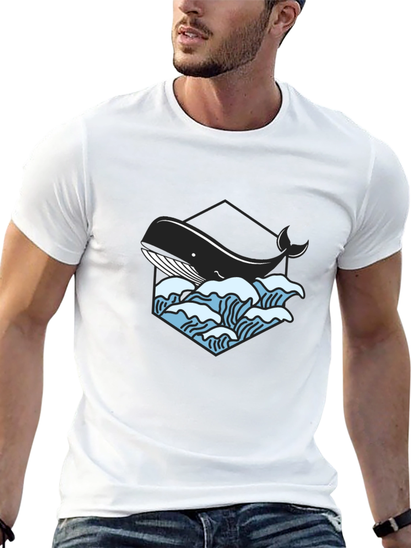 Whale Graphic Tee - Cool Ocean Design