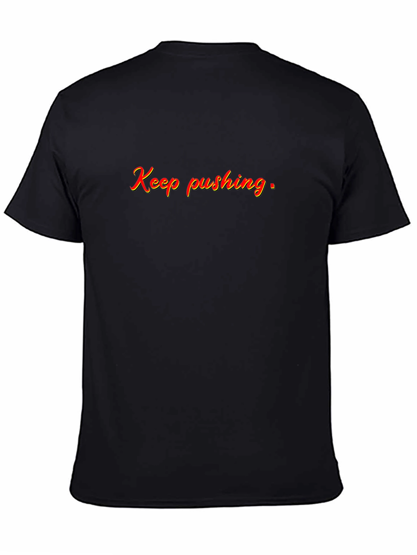 Keep Pushing Black Graphic Tee
