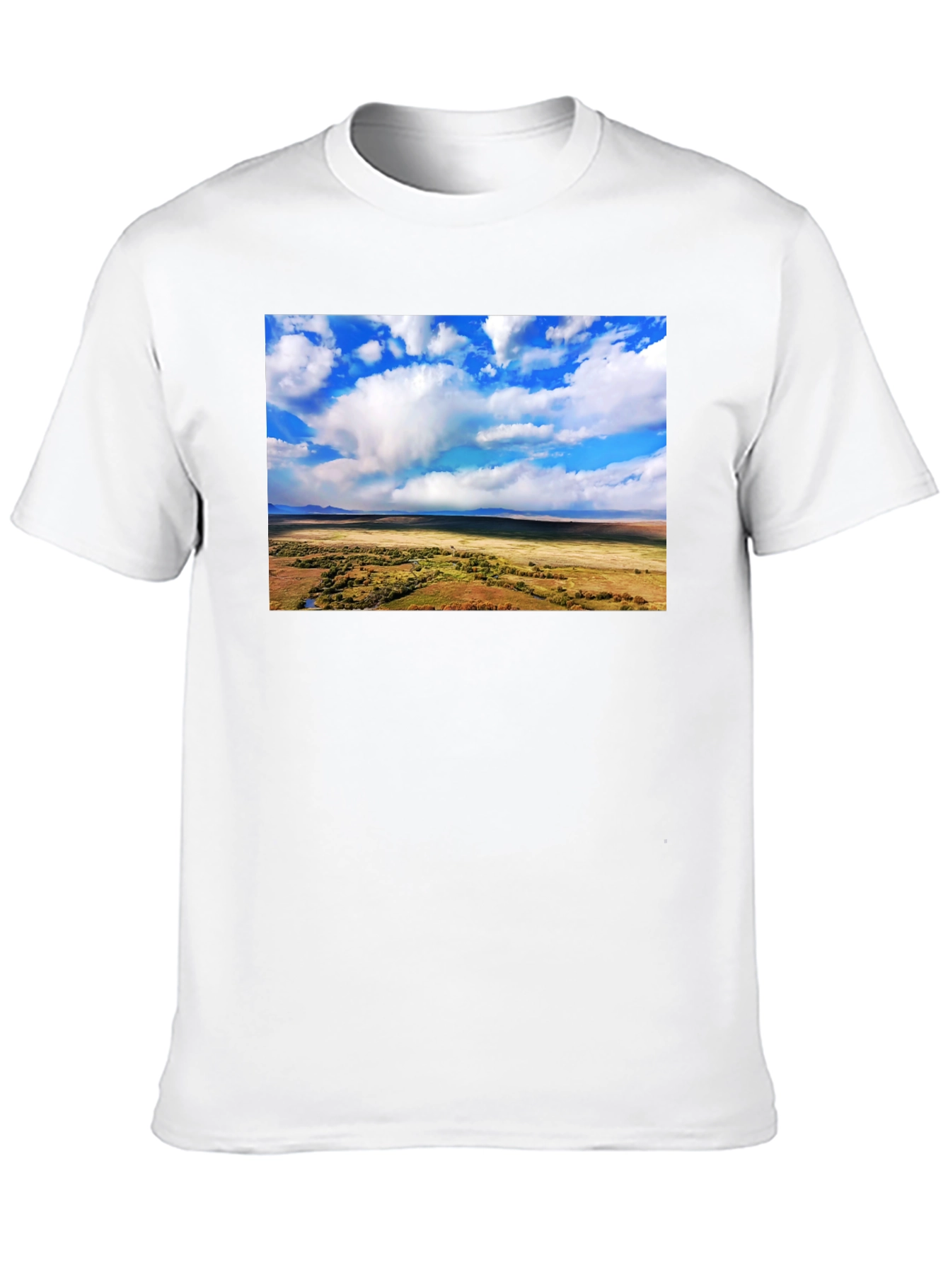 Landscape Graphic Tee - Black Cotton T-Shirt