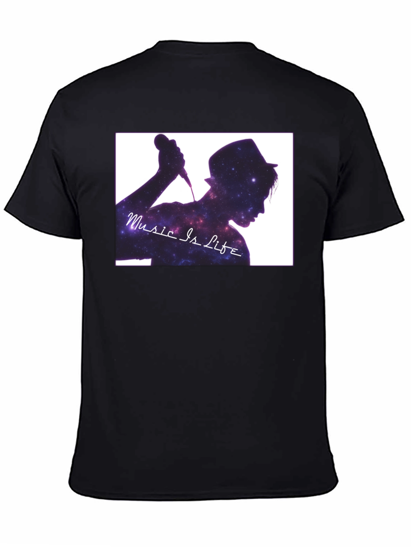 Music is Life Galaxy Graphic T-Shirt