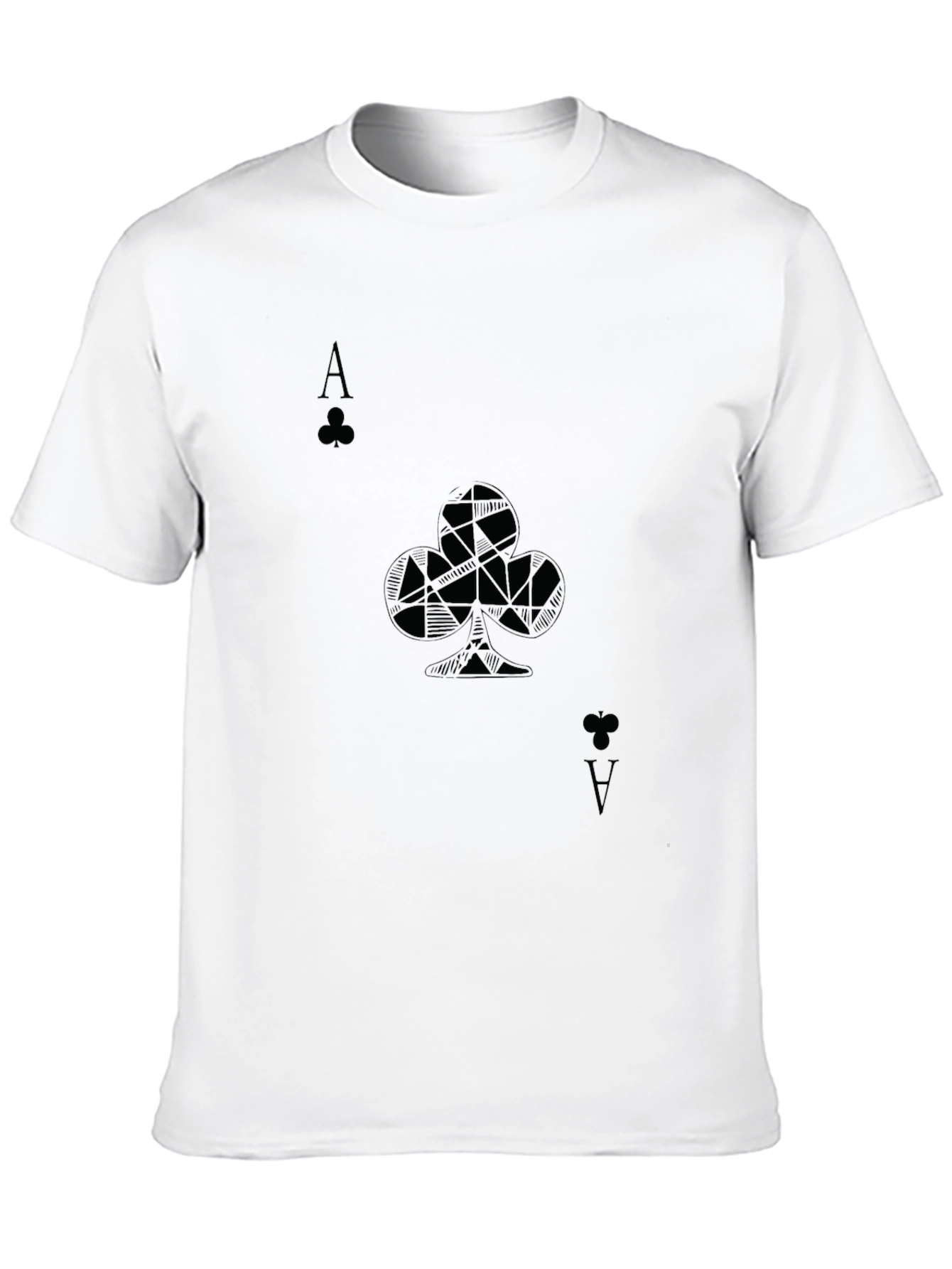 Ace of Clubs Graphic Tee - Stylish Black T-Shirt