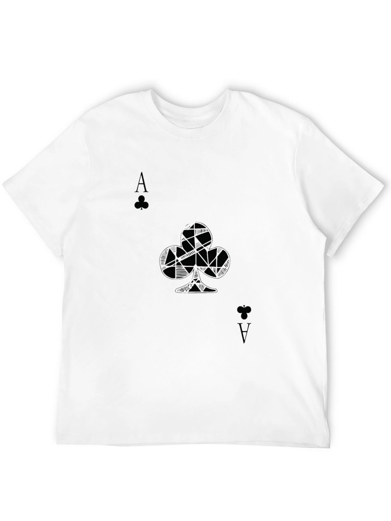 Ace of Clubs Graphic Tee - Stylish Black T-Shirt
