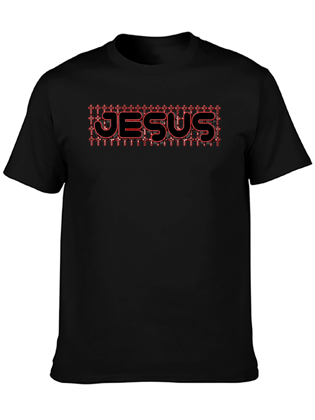Jesus Cross T-Shirt Black Christian Graphic Tee