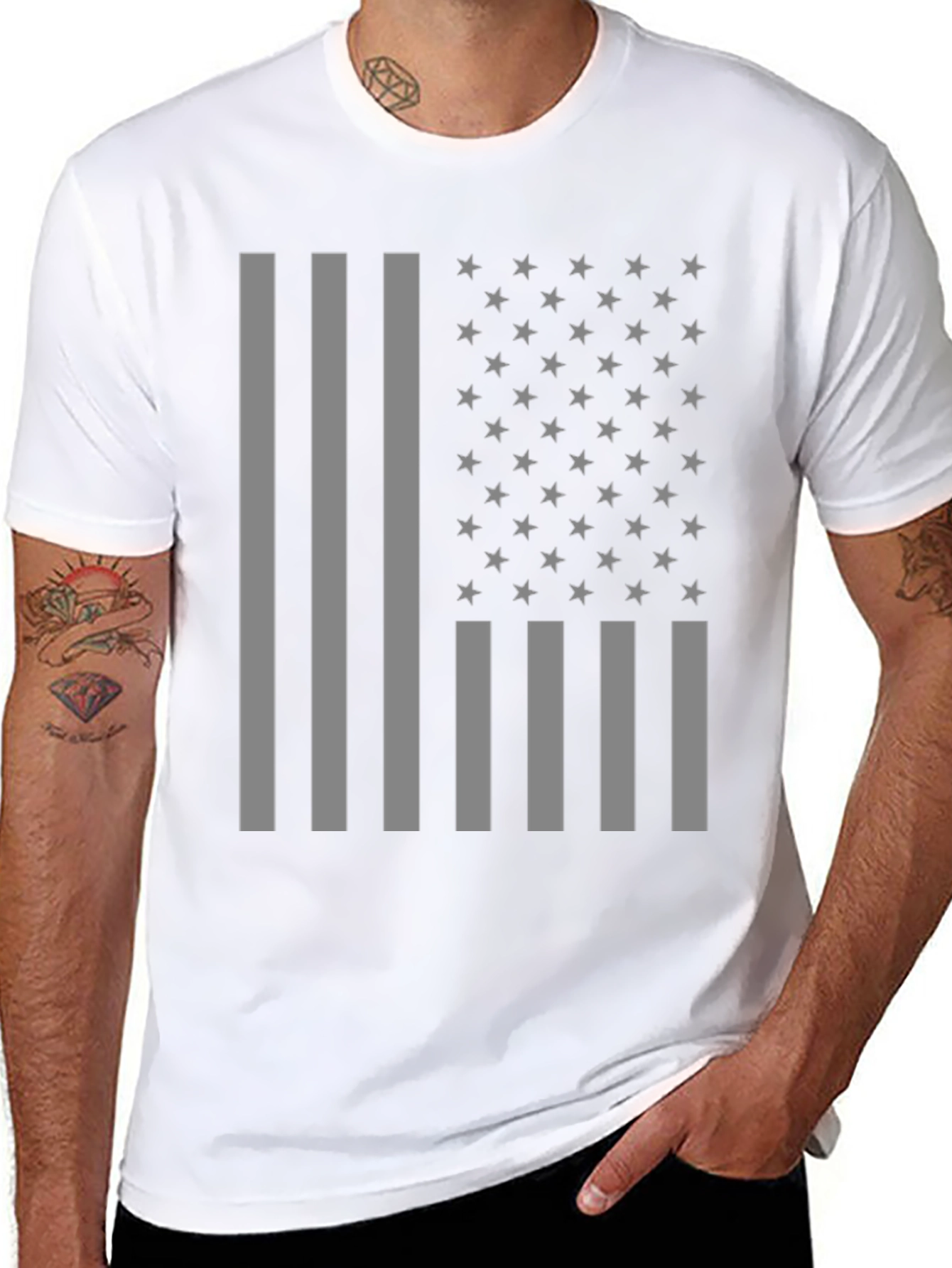 American Flag Graphic T-Shirt - Patriotic Design
