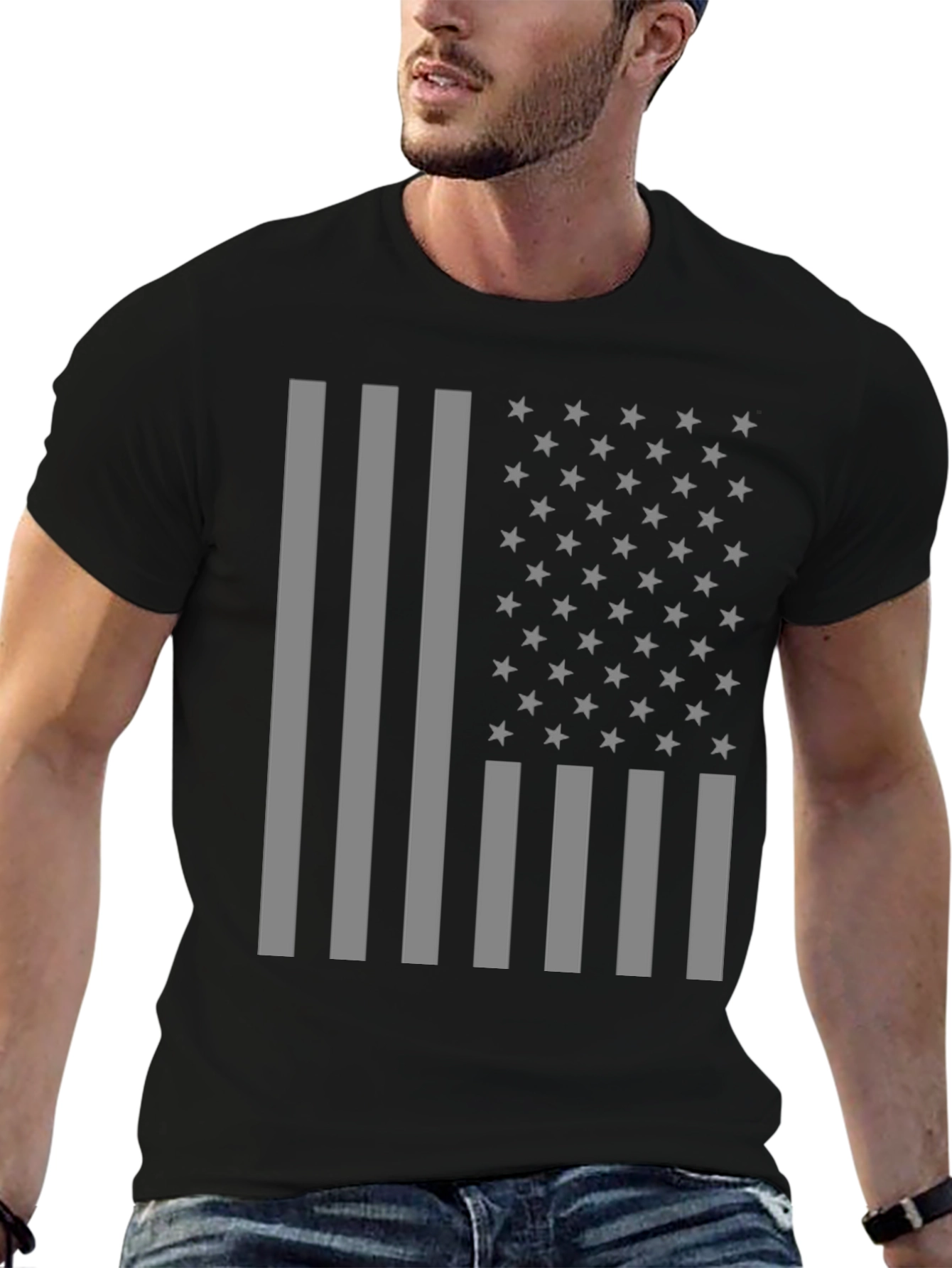 American Flag Graphic T-Shirt - Patriotic Design