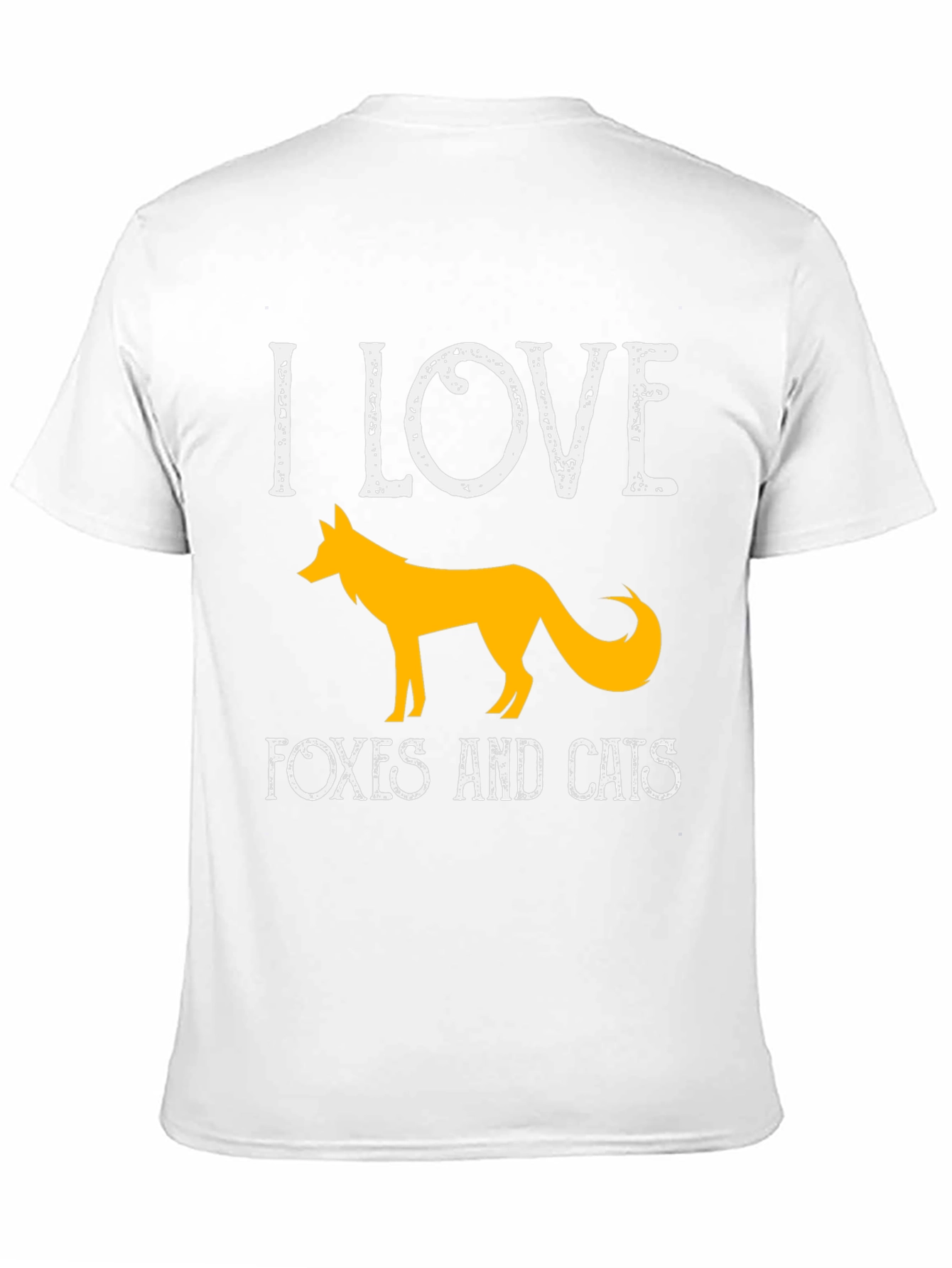 I Love Foxes And Cats Black T-Shirt