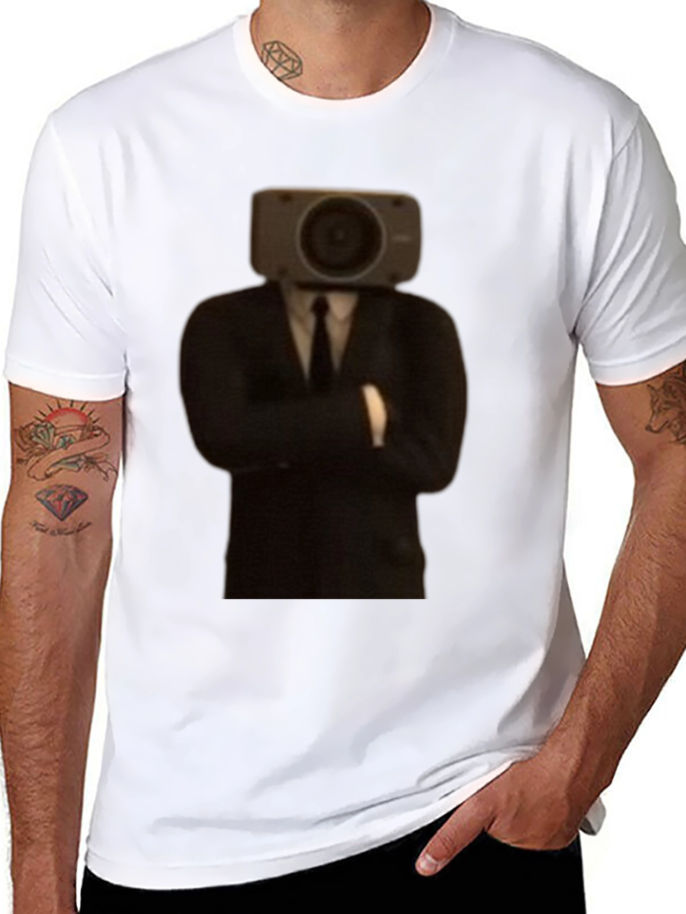 Camera Head Suit T-Shirt