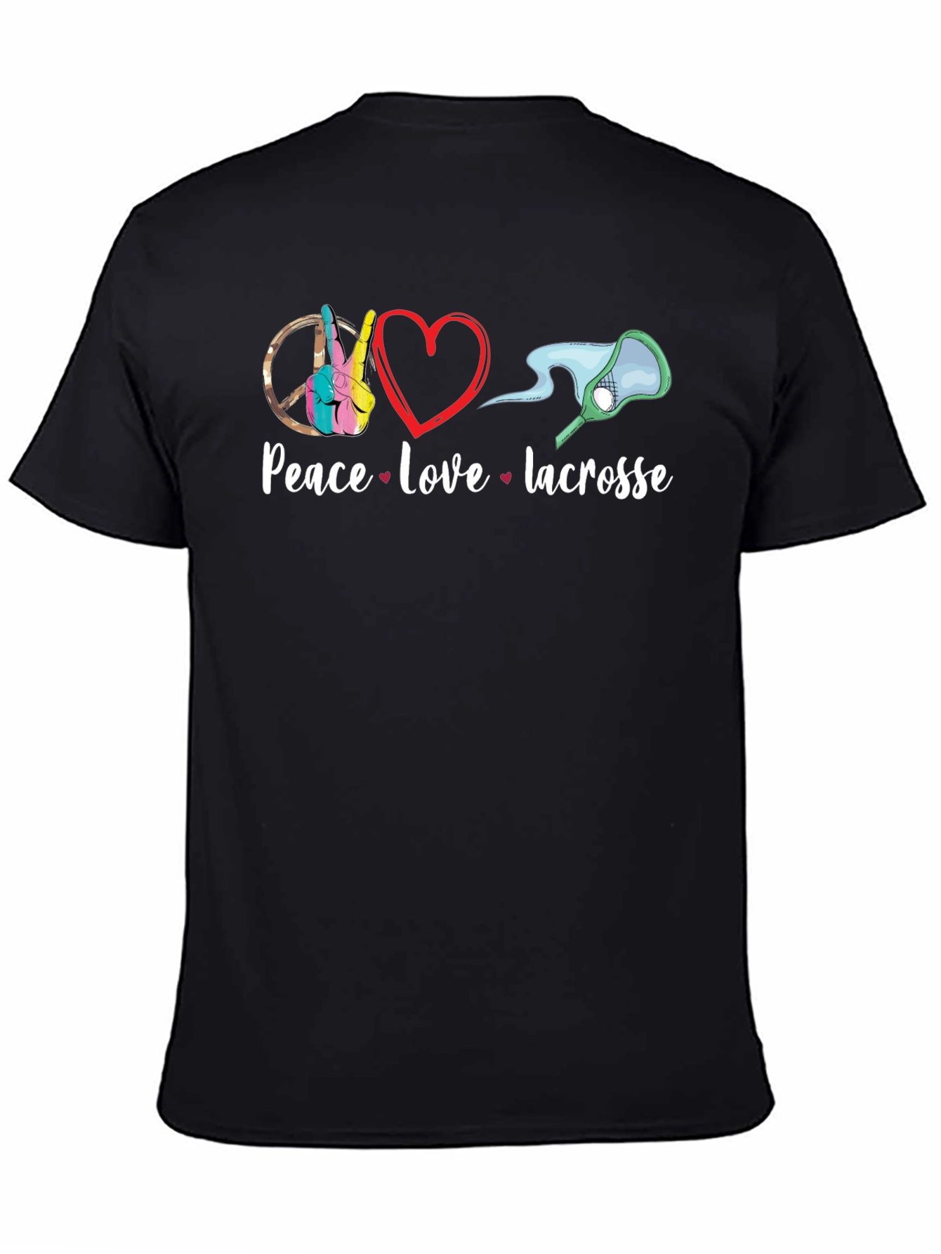 Peace Love Lacrosse Graphic T-Shirt