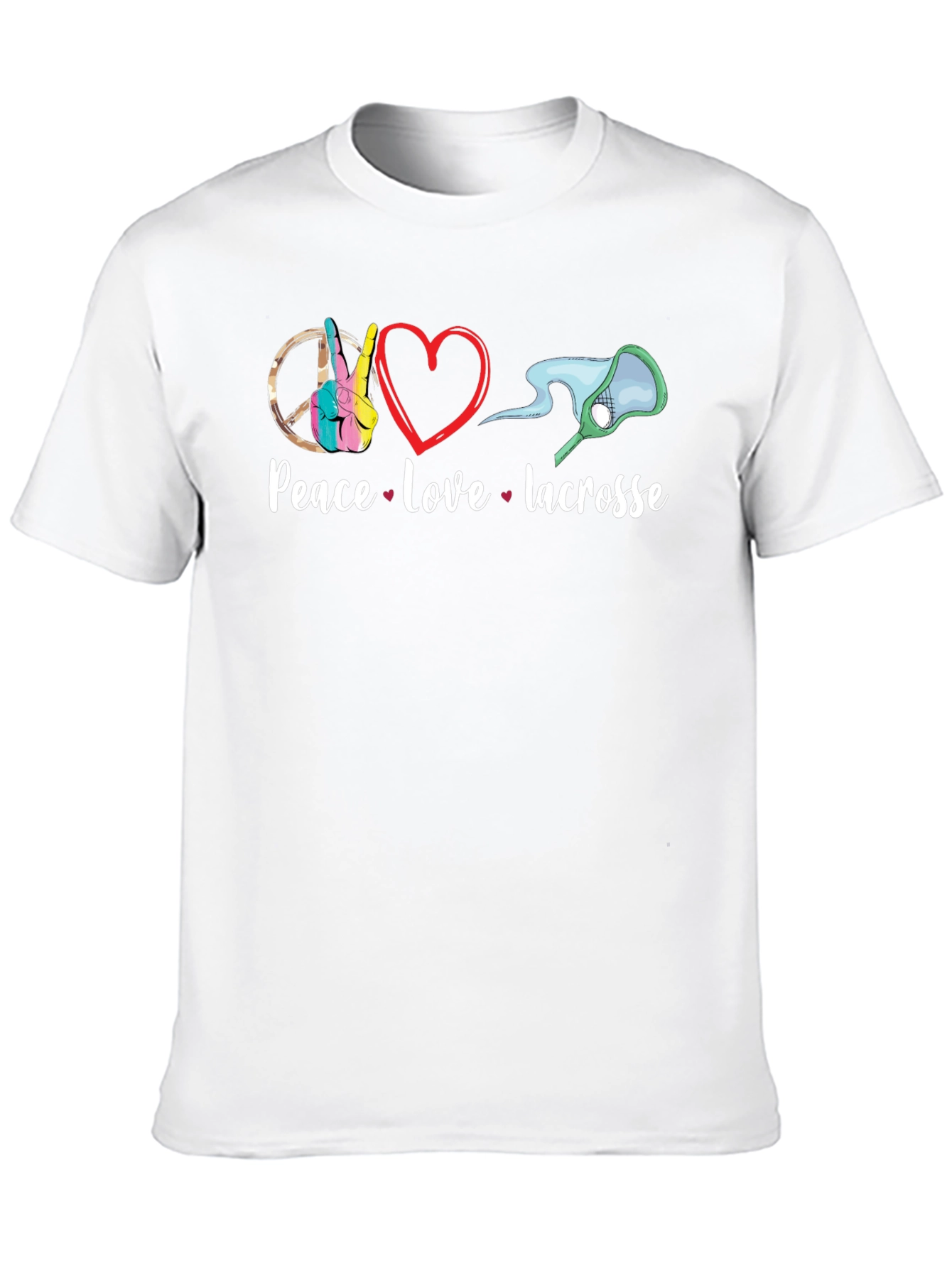 Peace Love Lacrosse Graphic T-Shirt