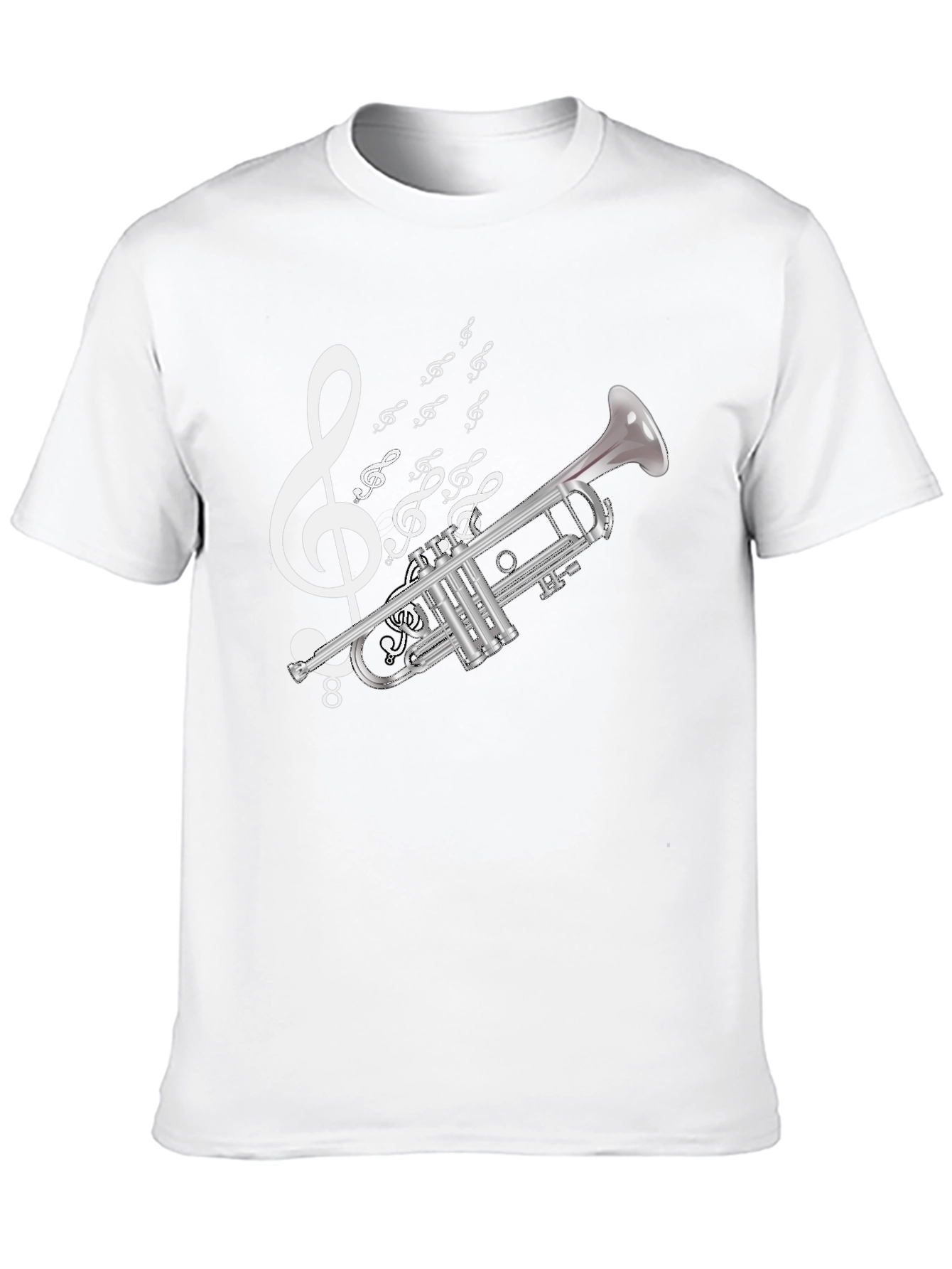 Music Trumpet T-Shirt - Black Cotton Tee