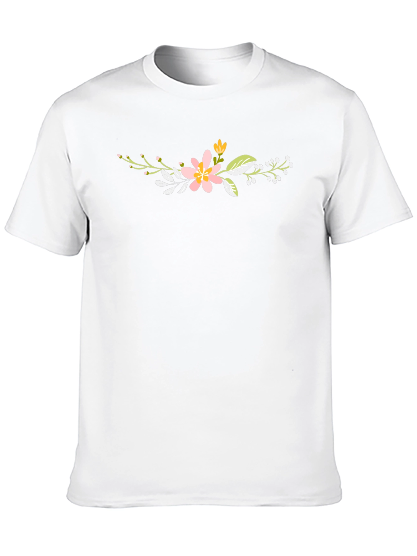 Floral Graphic Print Tee - Soft Cotton Blend