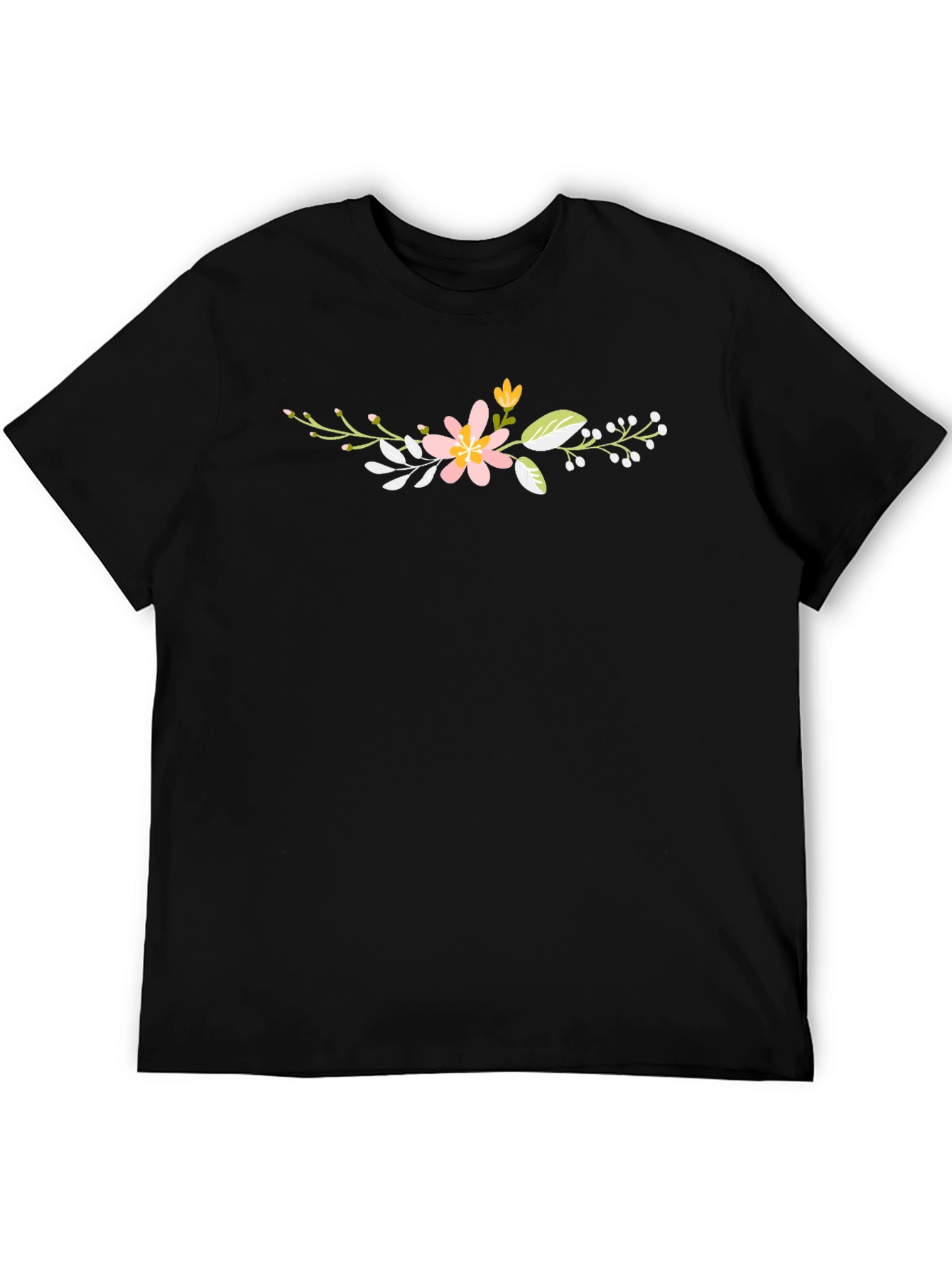 Floral Graphic Print Tee - Soft Cotton Blend