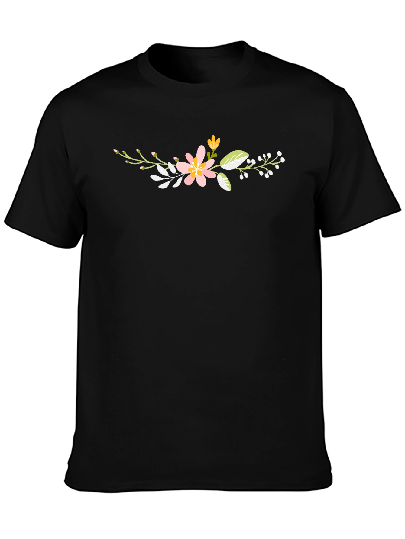 Floral Graphic Print Tee - Soft Cotton Blend