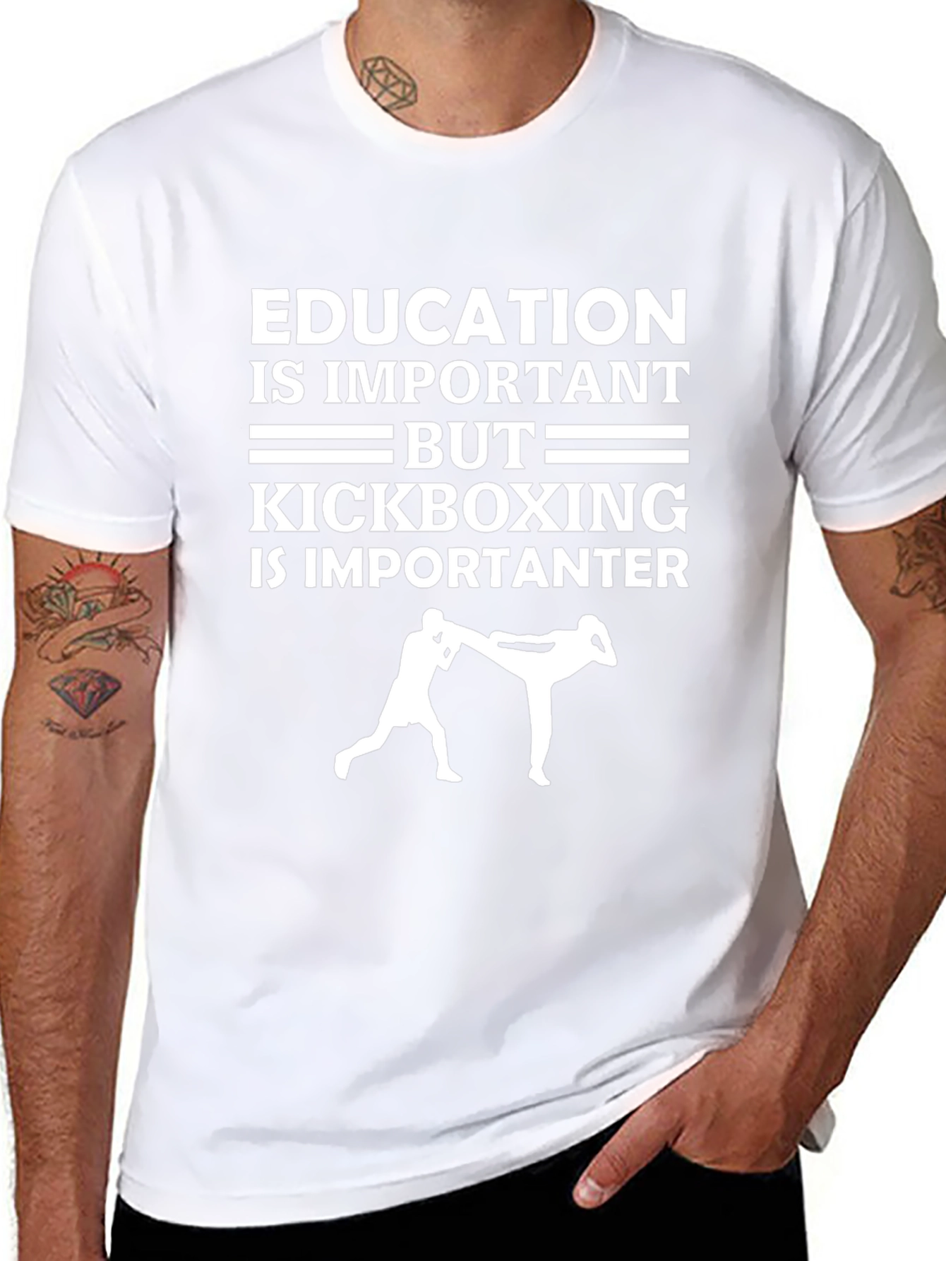 Kickboxing Is Importanter Black T-Shirt