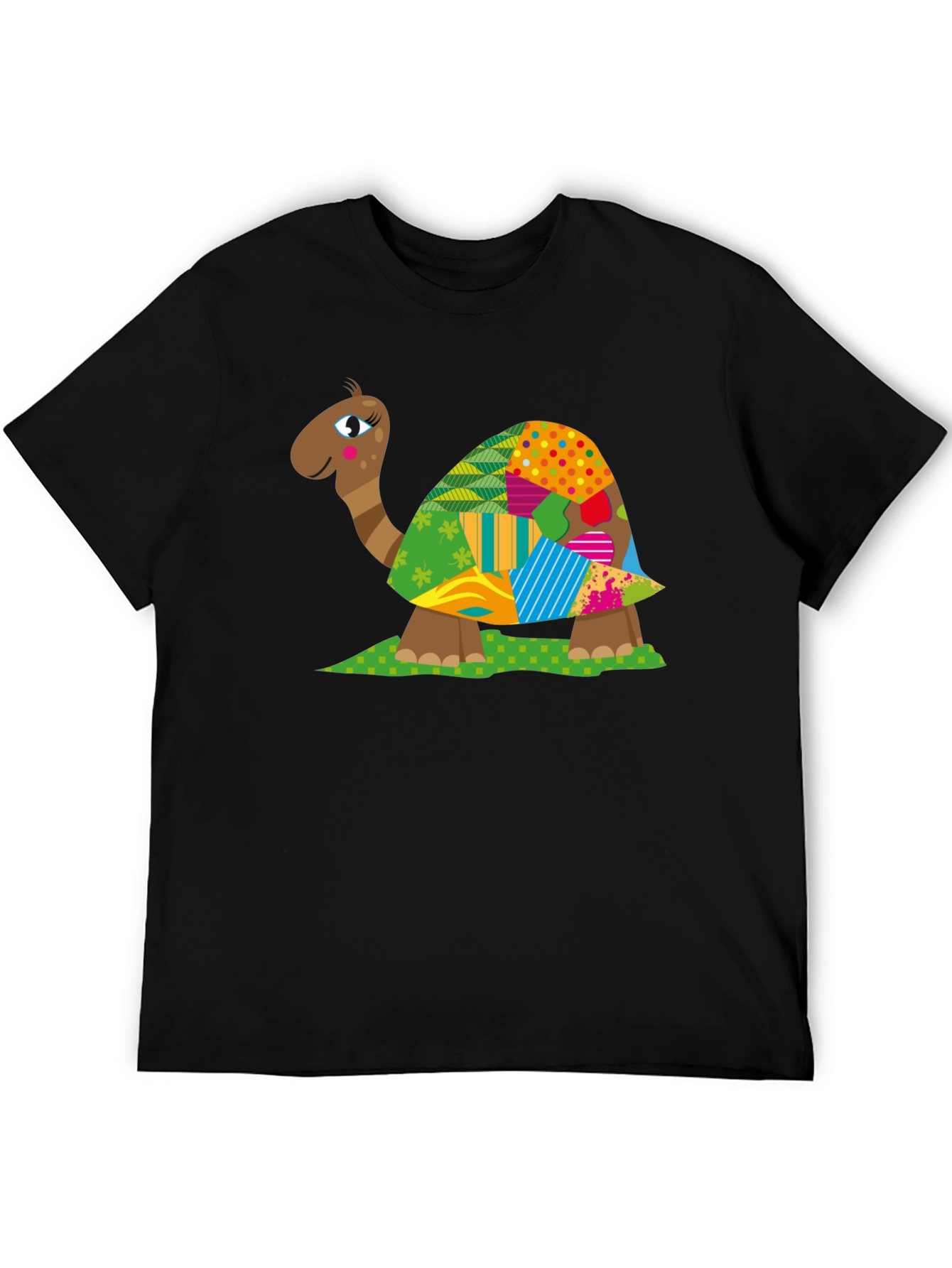 Turtle Patchwork T-Shirt - Unique Design