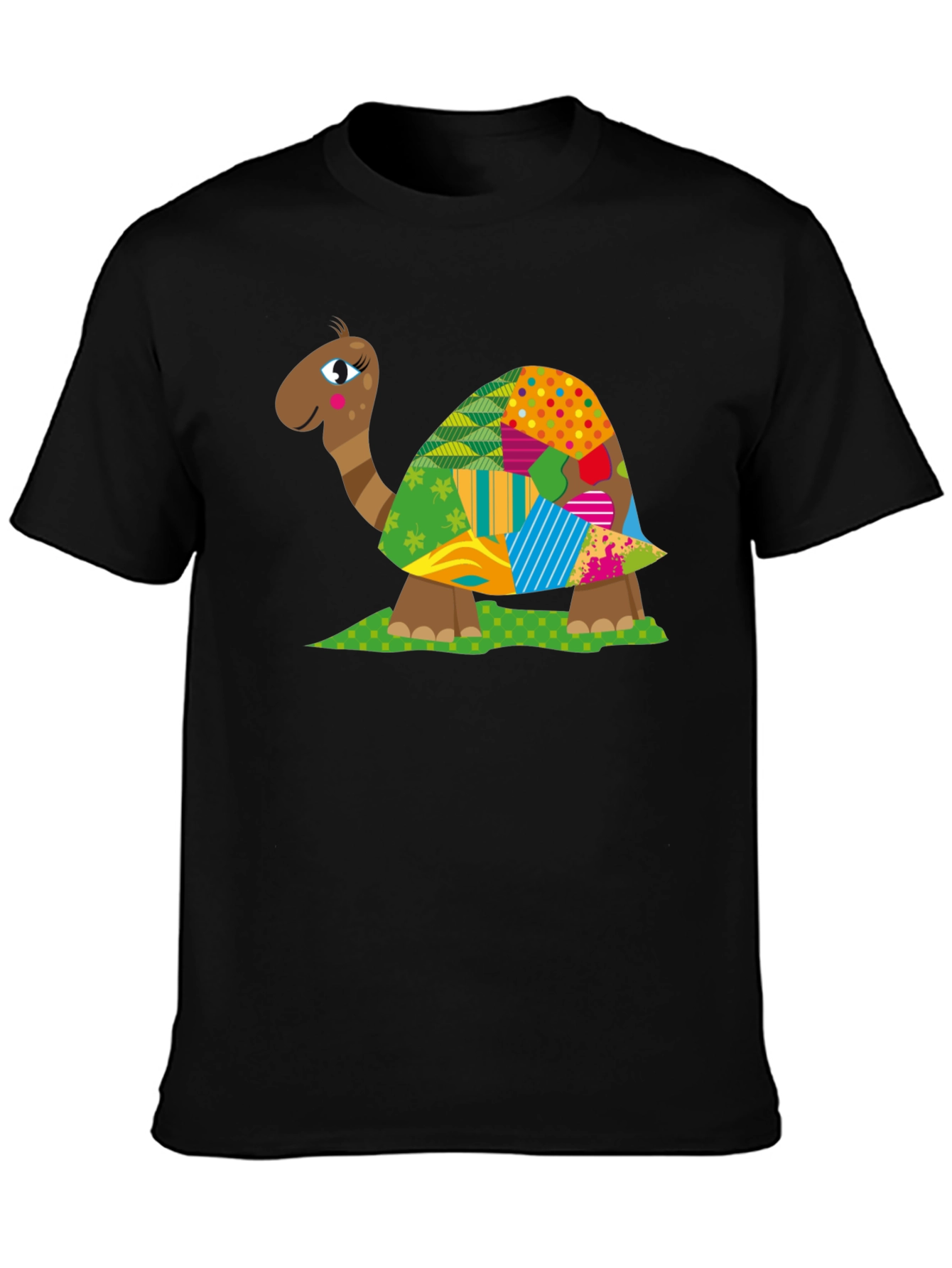 Turtle Patchwork T-Shirt - Unique Design