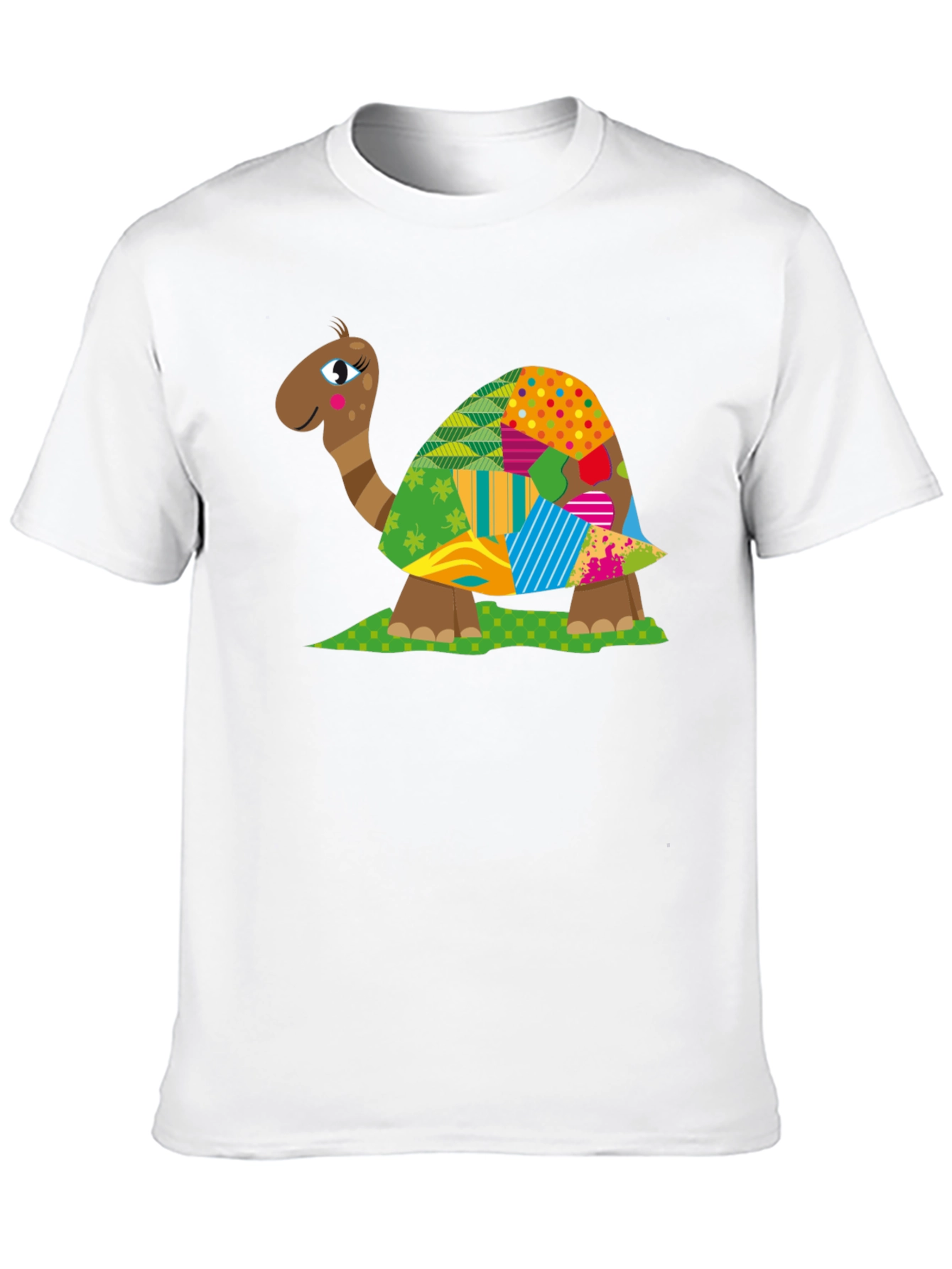 Turtle Patchwork T-Shirt - Unique Design