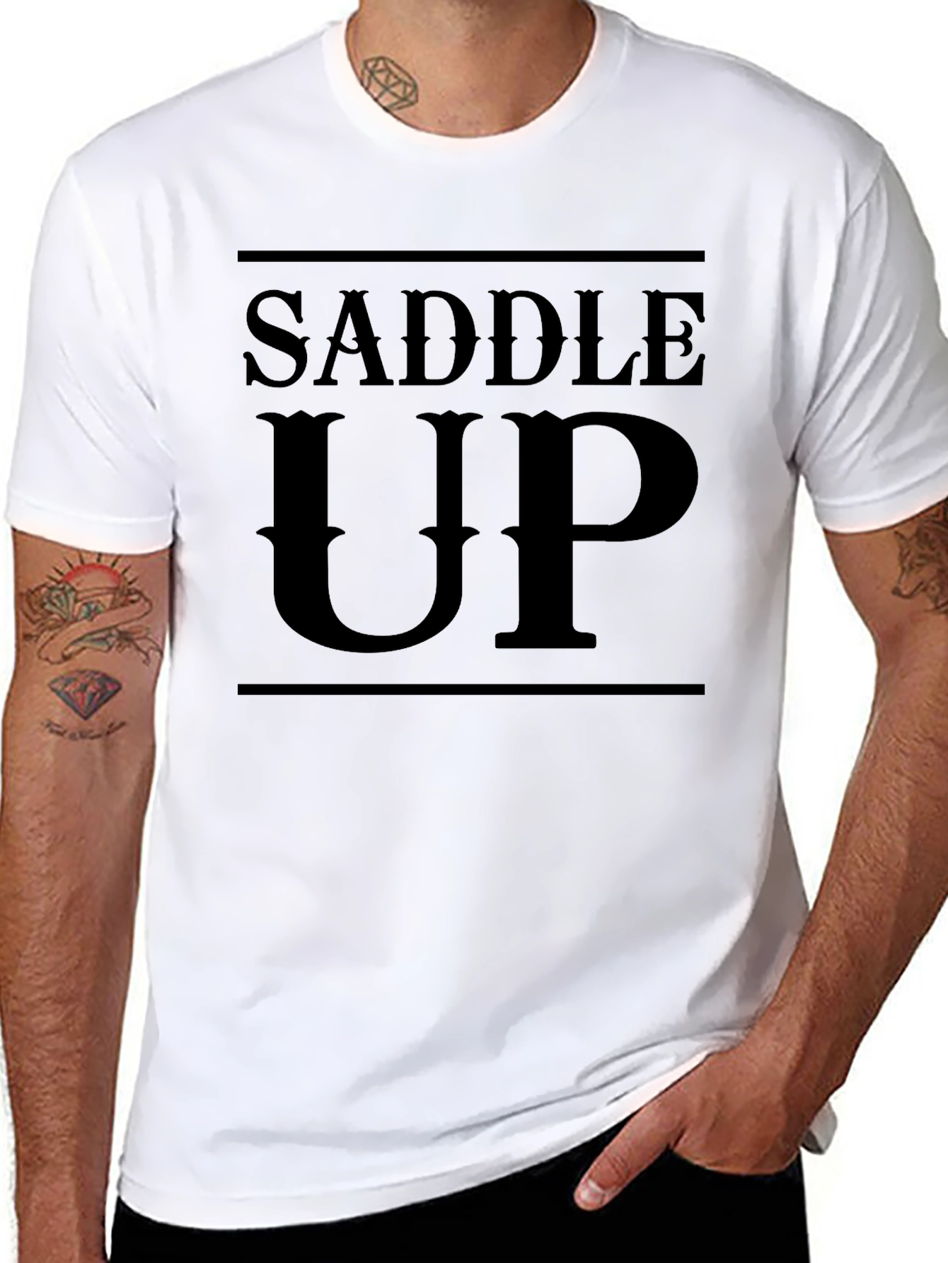 Saddle Up Graphic Tee - Western Style Black T-Shirt