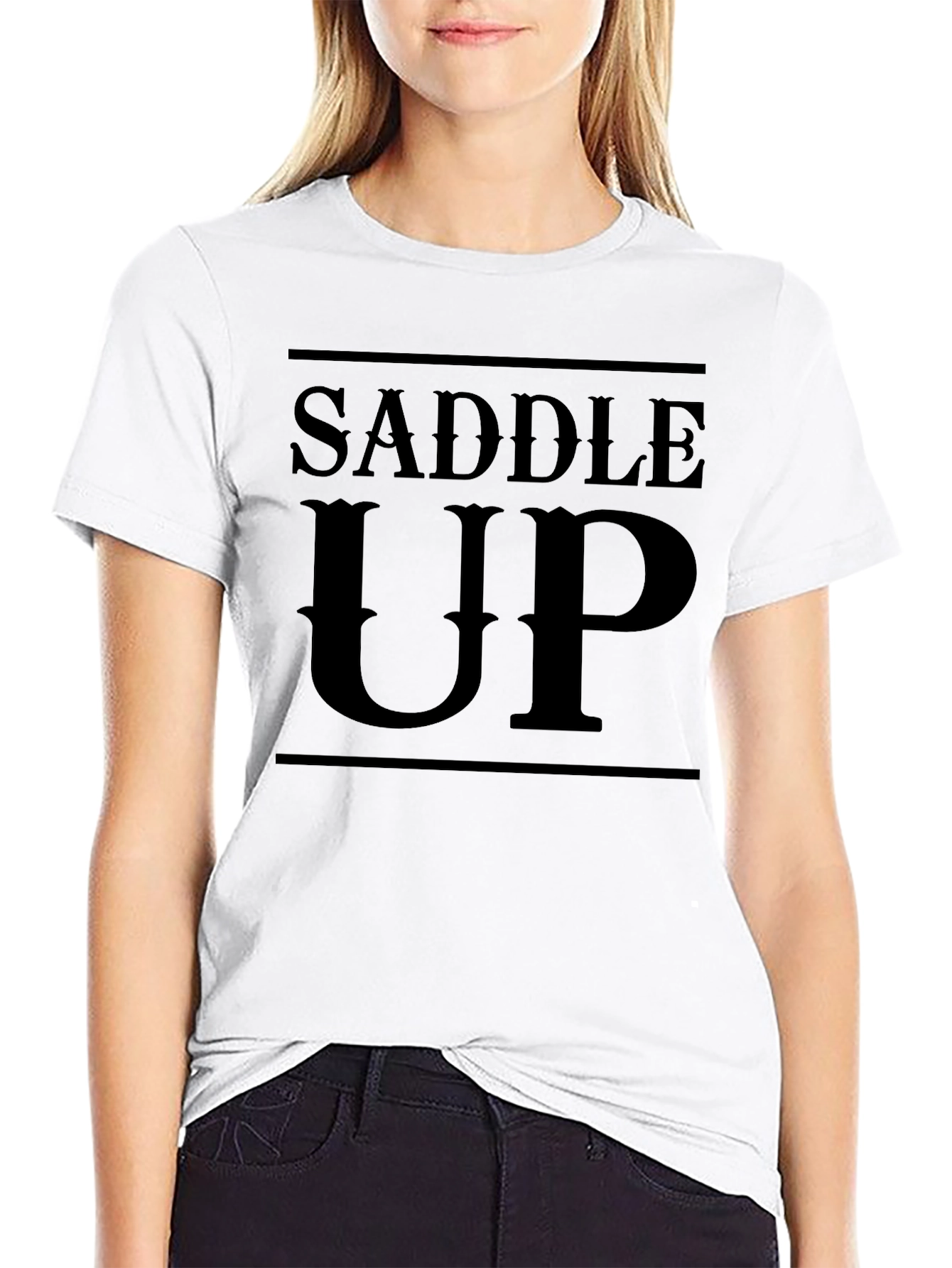 Saddle Up Graphic Tee - Western Style Black T-Shirt
