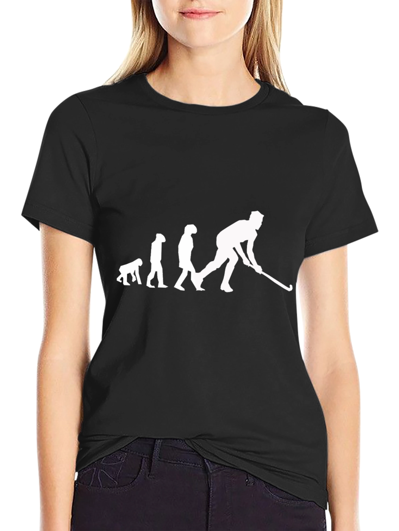 Evolution of Hockey Black T-Shirt