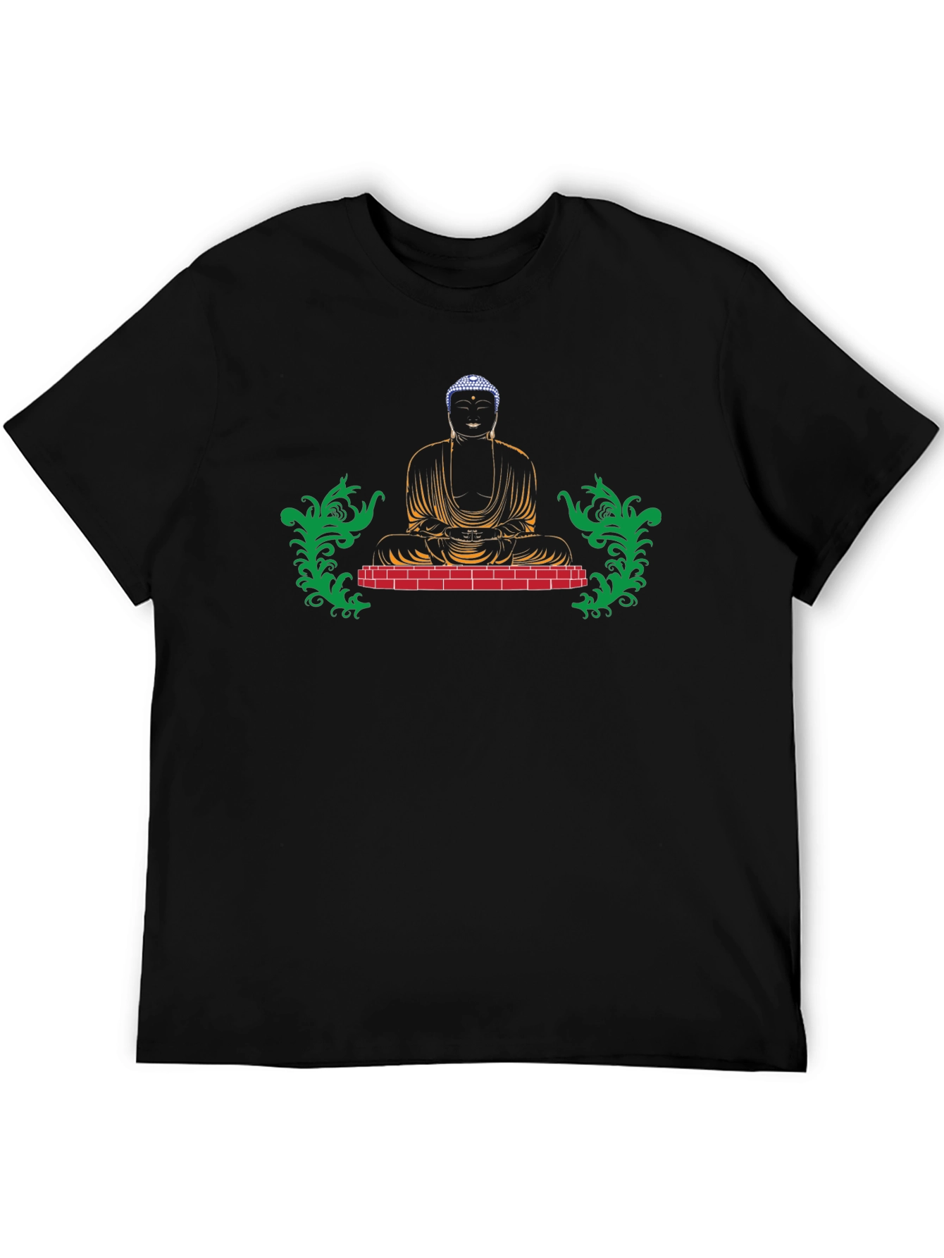 Buddha Graphic Print Black Tee