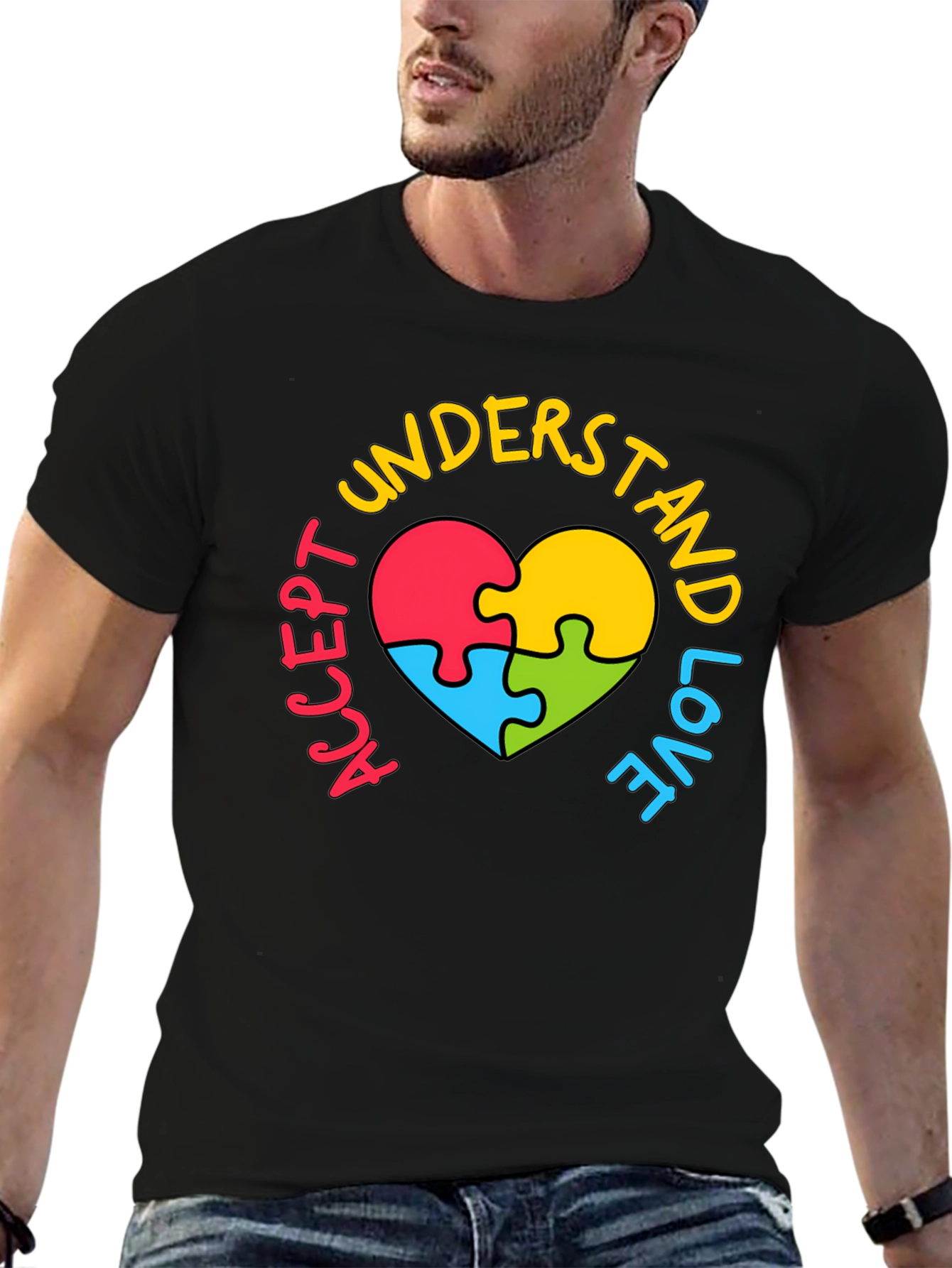 Accept Understand Love Autism Awareness T-Shirt