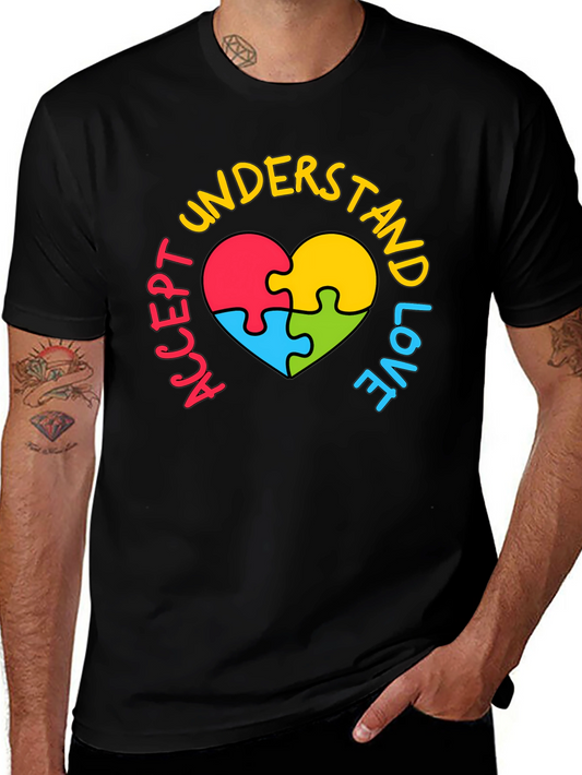 Accept Understand Love Autism Awareness T-Shirt